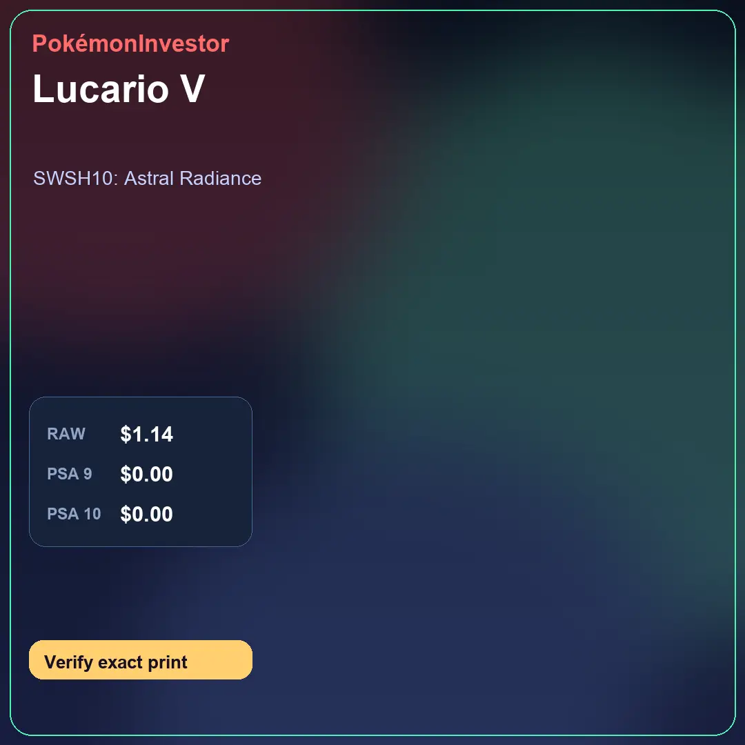 Card research image for Lucario V