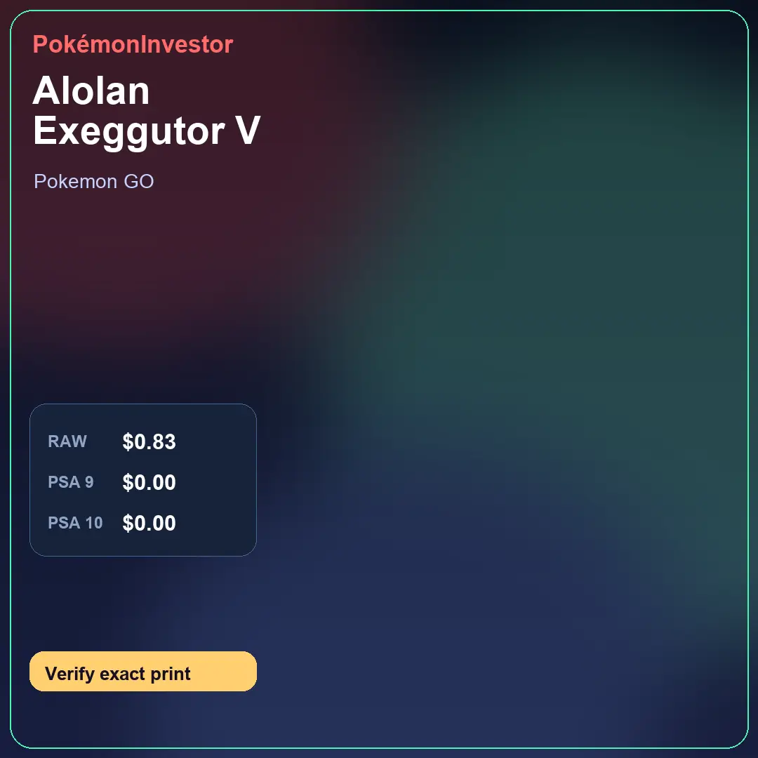 Card research image for Alolan Exeggutor V