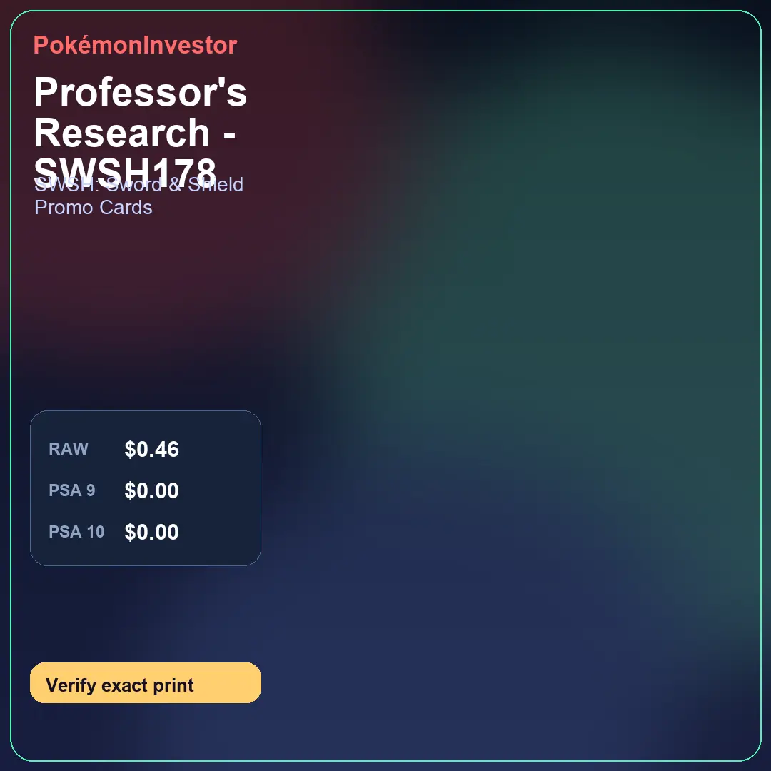 Card research image for Professor's Research - SWSH178