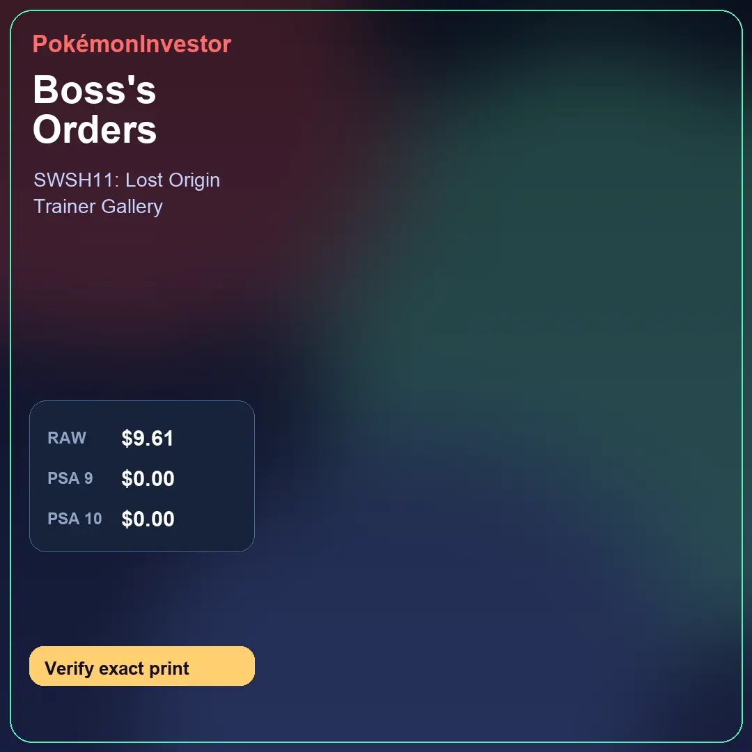 Card research image for Boss's Orders