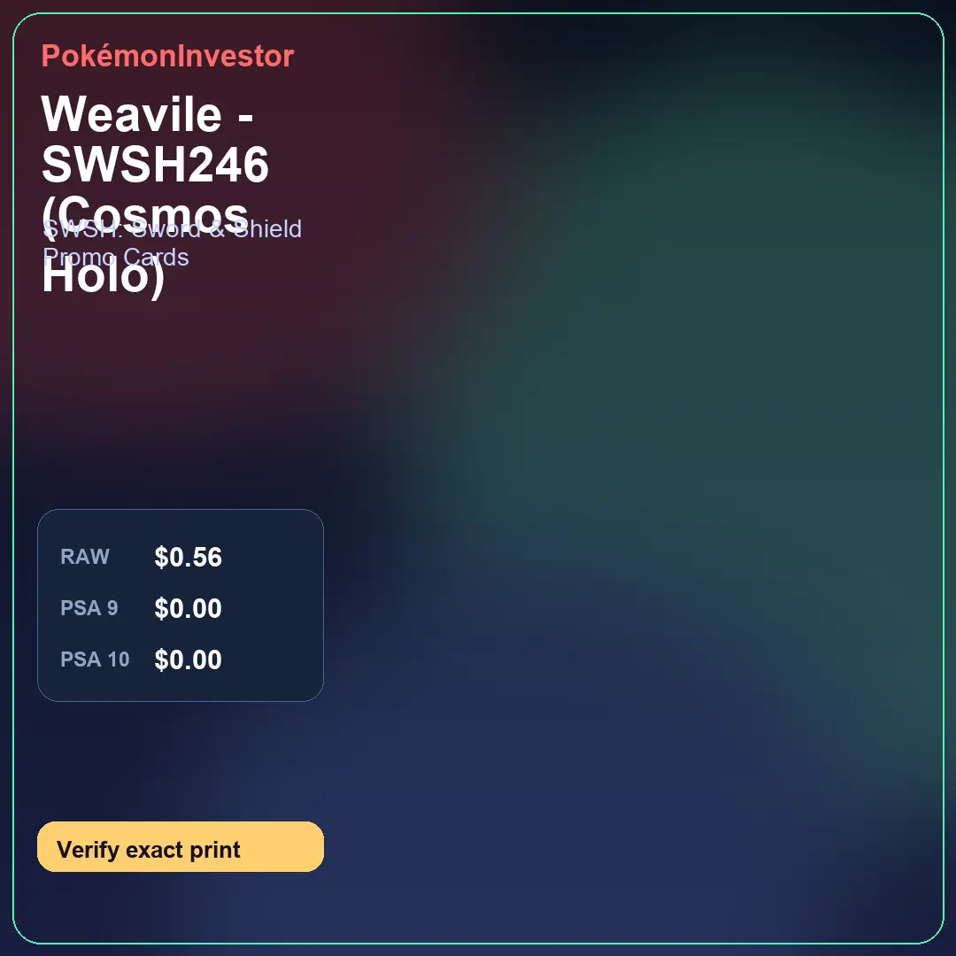 Card research image for Weavile - SWSH246 (Cosmos Holo)