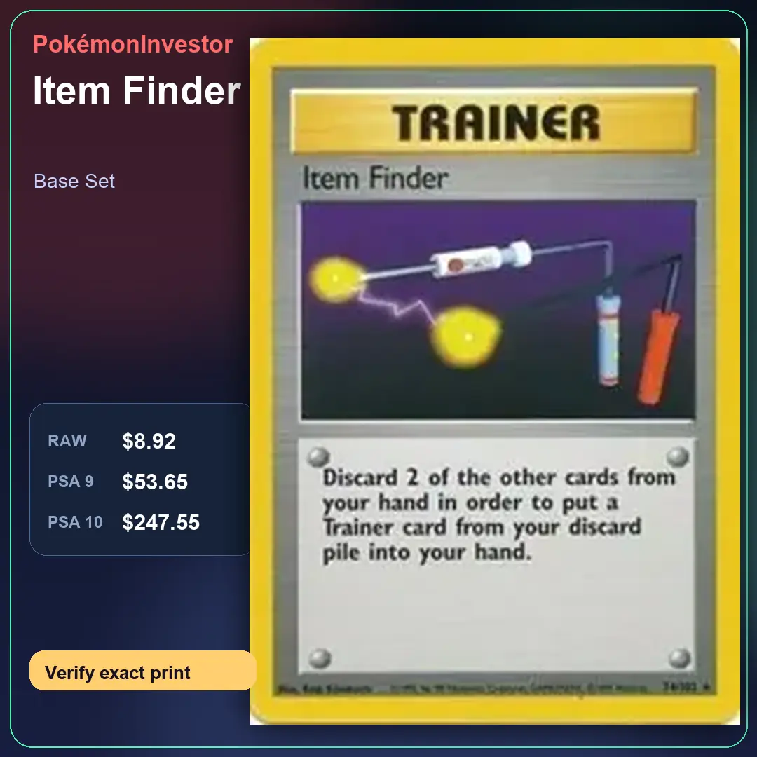 Card research image for Item Finder