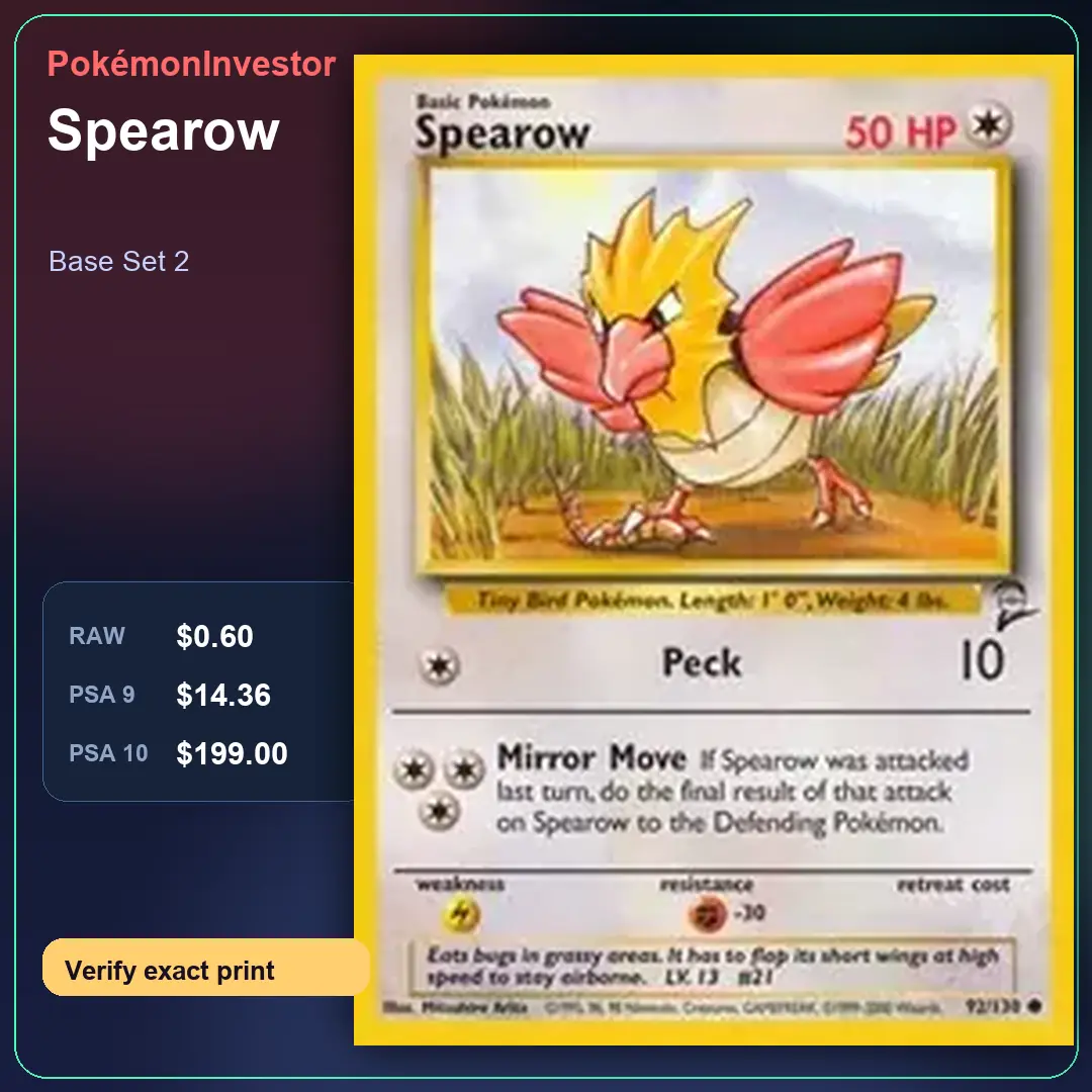 Card research image for Spearow