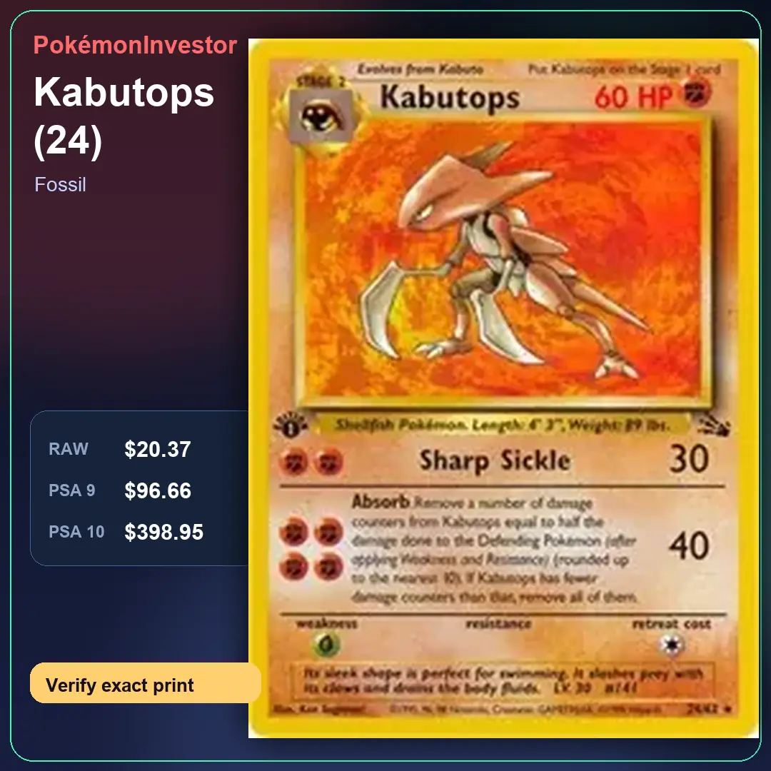 Card research image for Kabutops (24)