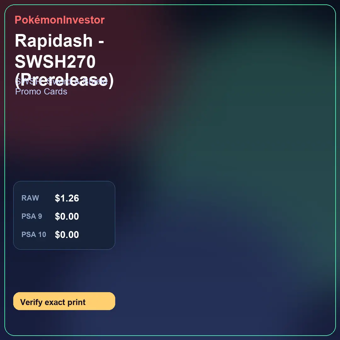 Card research image for Rapidash - SWSH270 (Prerelease)