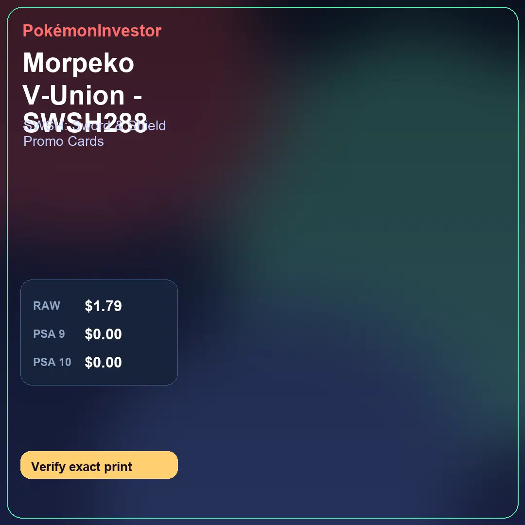 Card research image for Morpeko V-Union - SWSH288