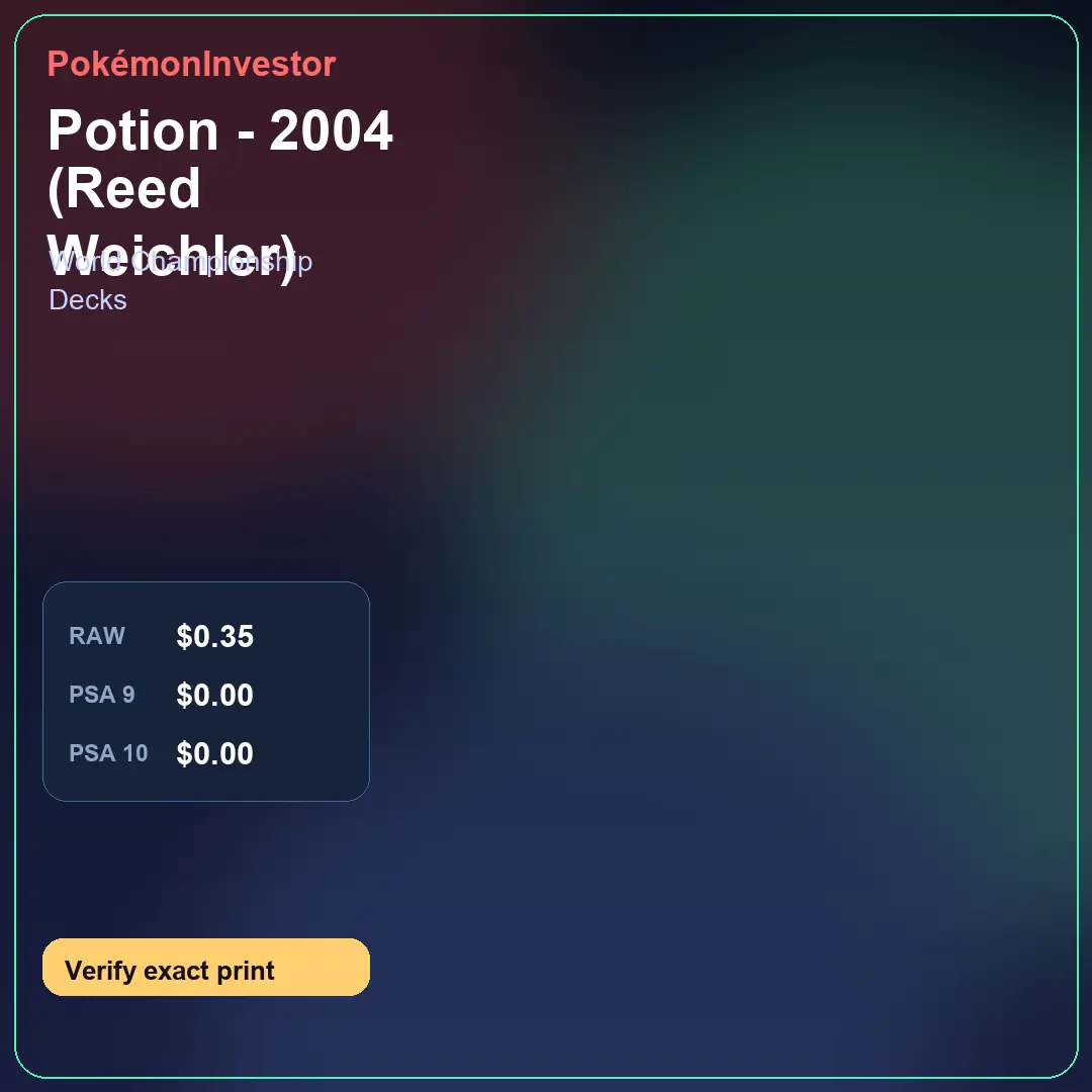 Card research image for Potion - 2004 (Reed Weichler)