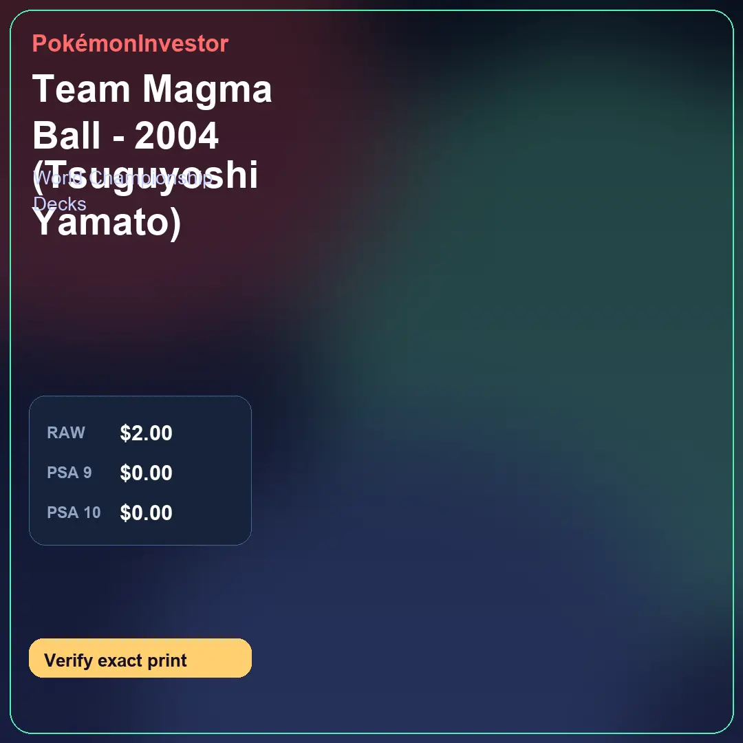 Card research image for Team Magma Ball - 2004 (Tsuguyoshi Yamato)