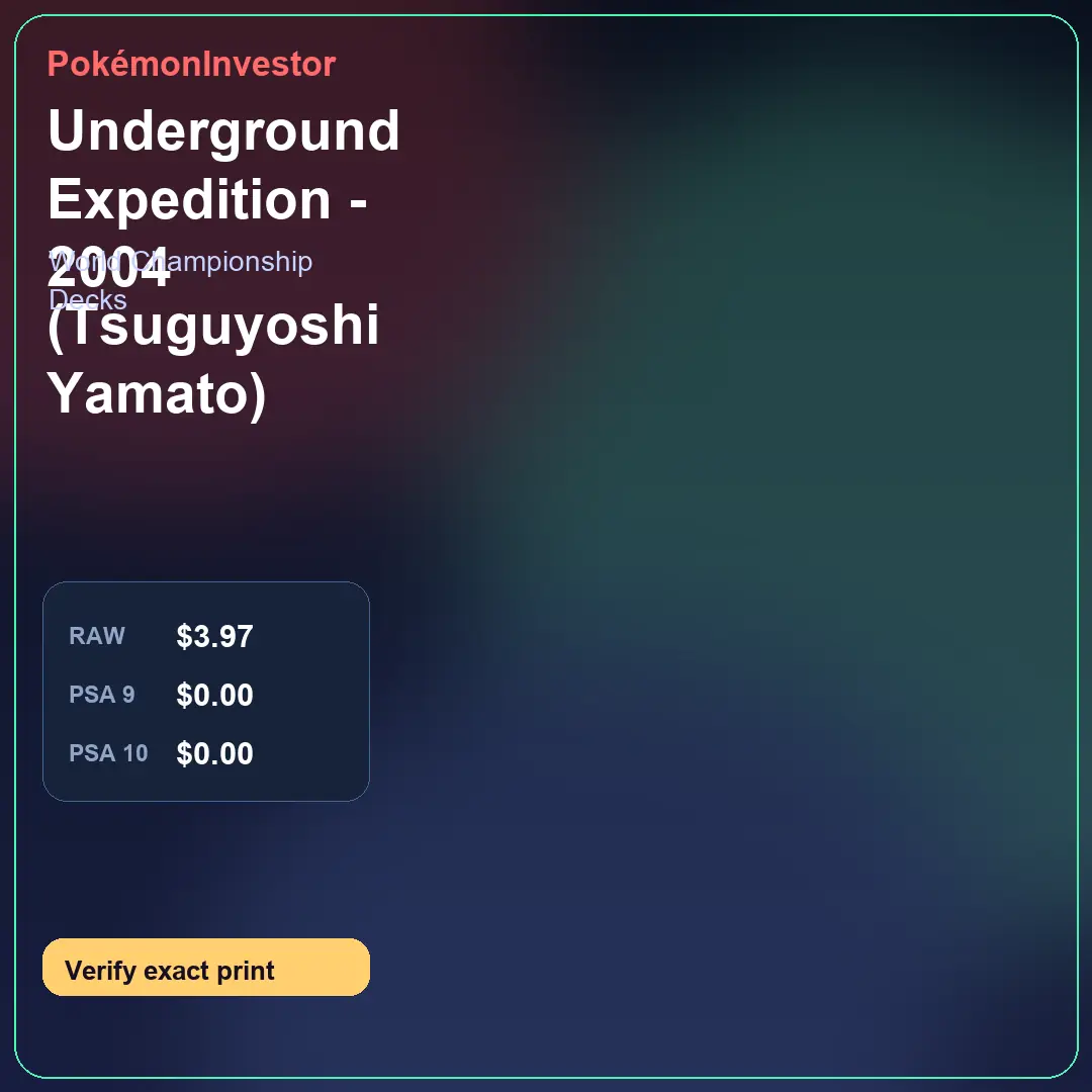 Card research image for Underground Expedition - 2004 (Tsuguyoshi Yamato)