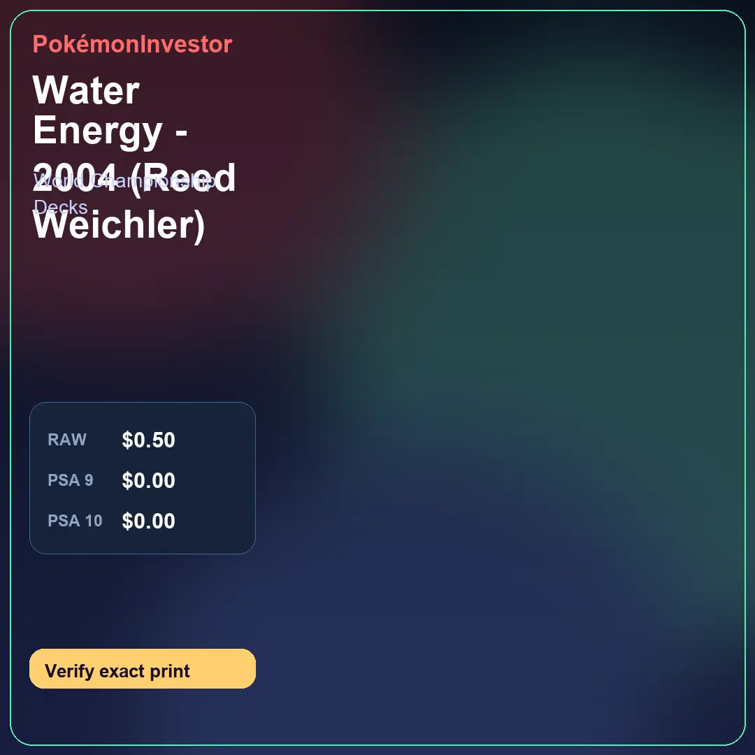 Card research image for Water Energy - 2004 (Reed Weichler)