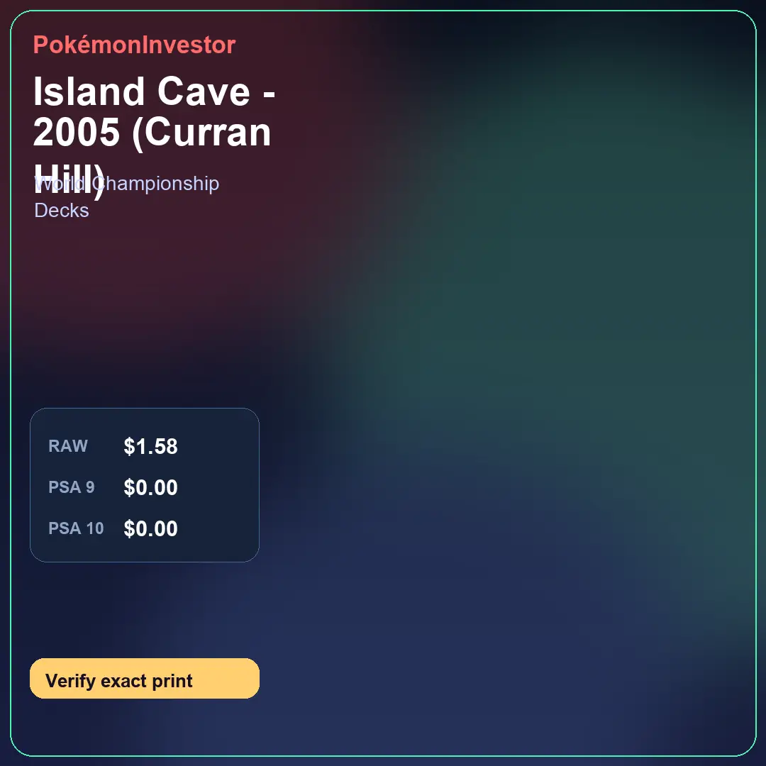 Card research image for Island Cave - 2005 (Curran Hill)