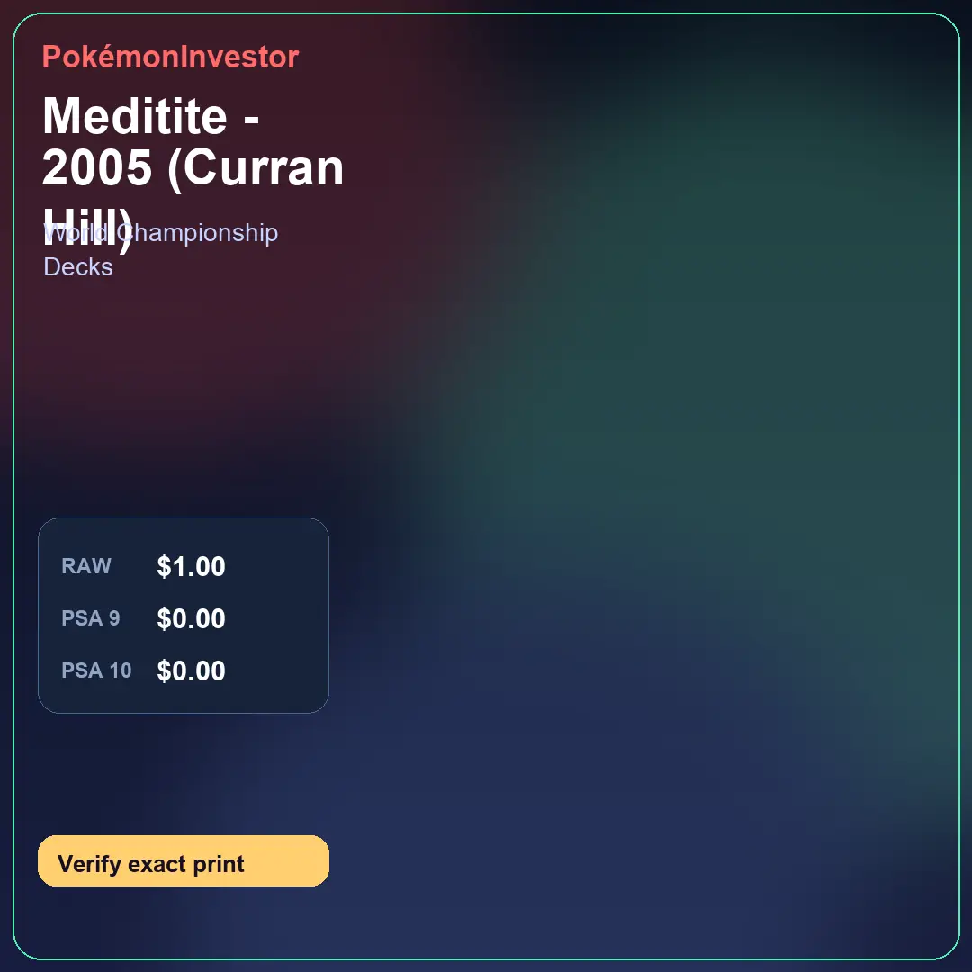 Card research image for Meditite - 2005 (Curran Hill)
