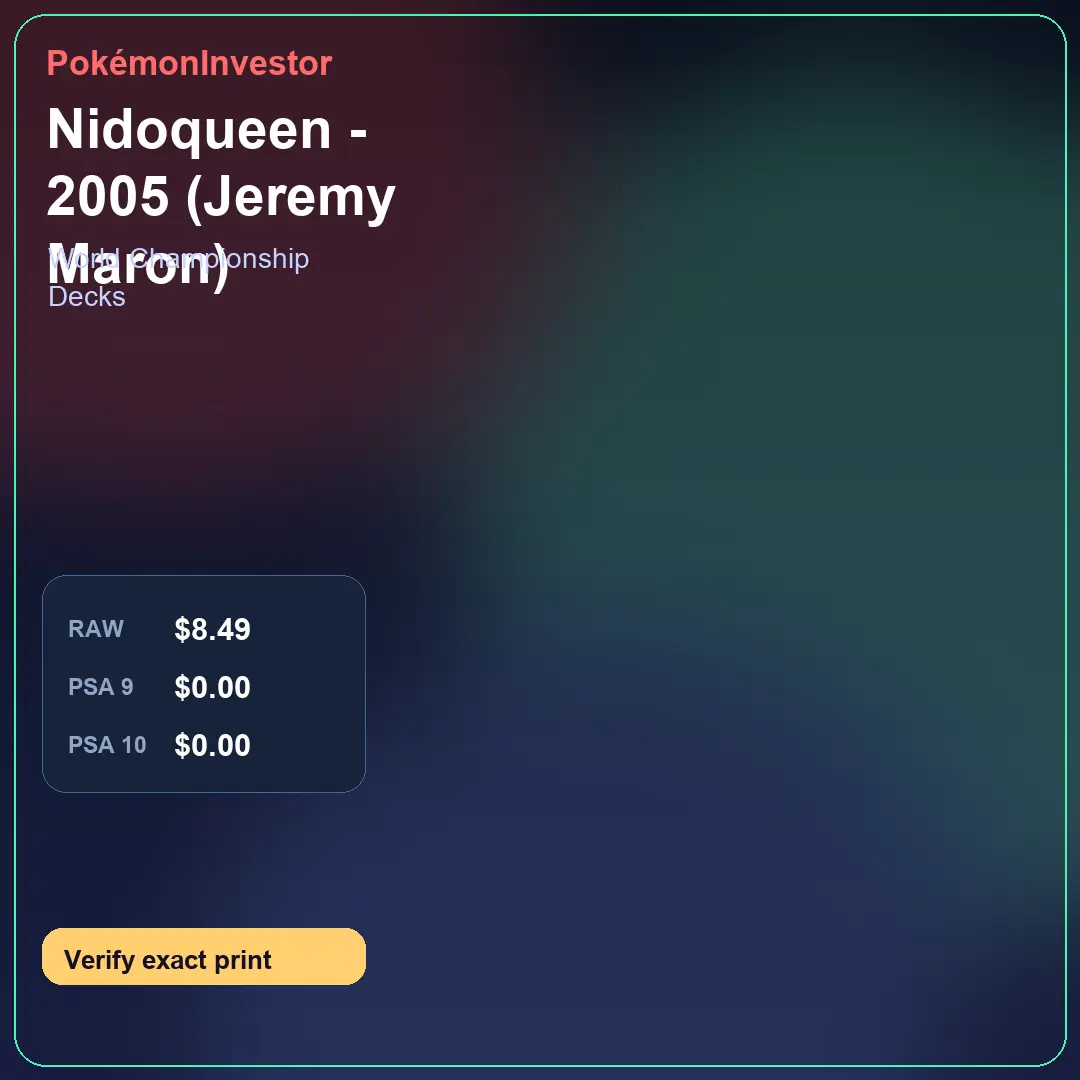 Card research image for Nidoqueen - 2005 (Jeremy Maron)