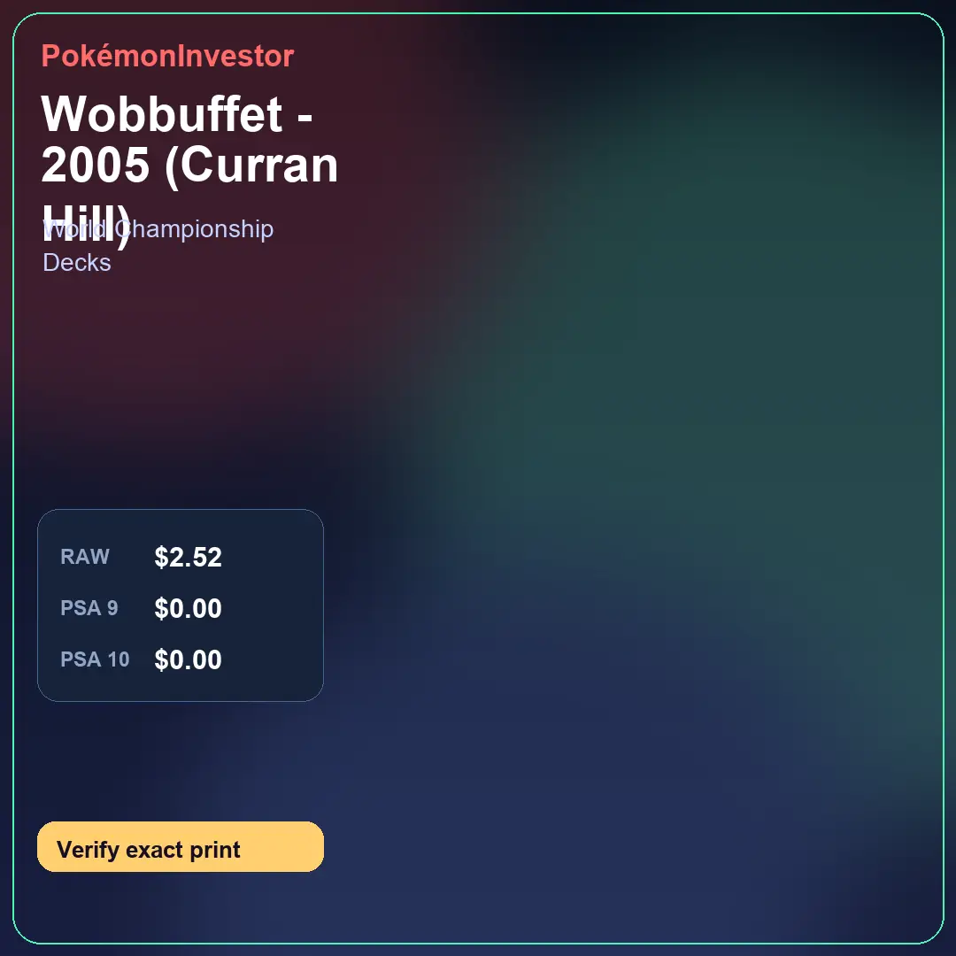 Card research image for Wobbuffet - 2005 (Curran Hill)