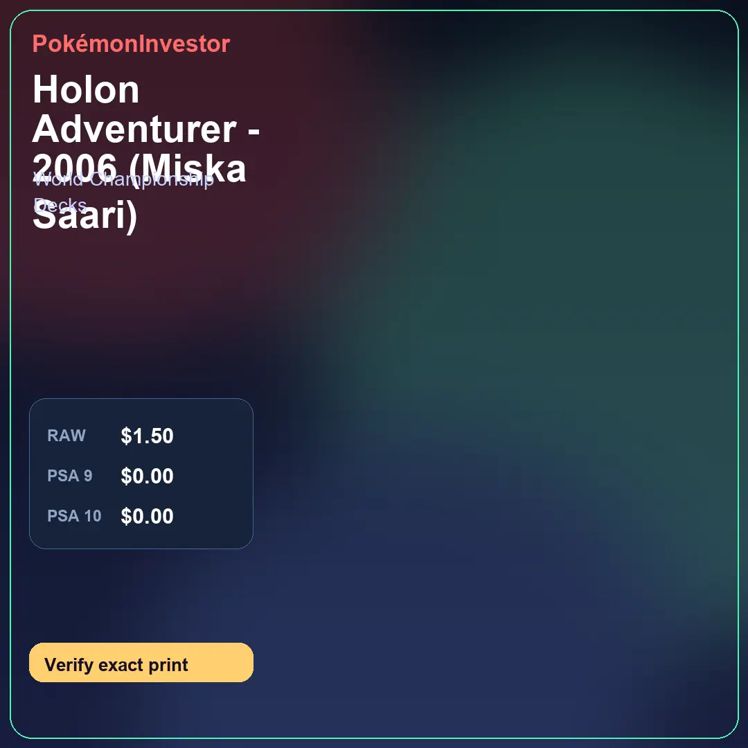 Card research image for Holon Adventurer - 2006 (Miska Saari)