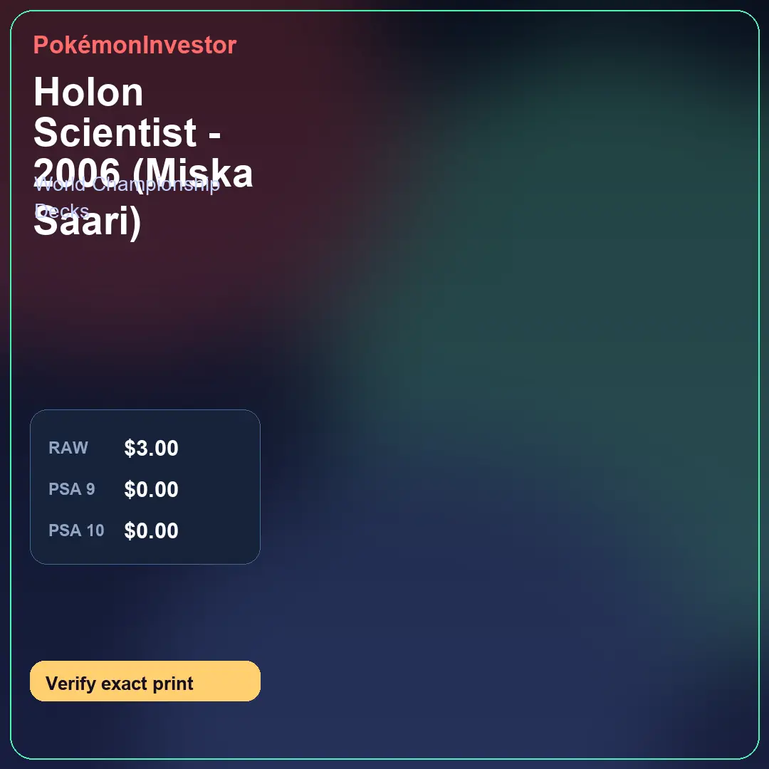 Card research image for Holon Scientist - 2006 (Miska Saari)
