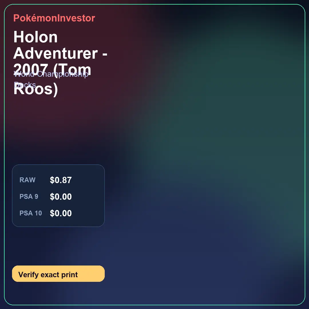 Card research image for Holon Adventurer - 2007 (Tom Roos)