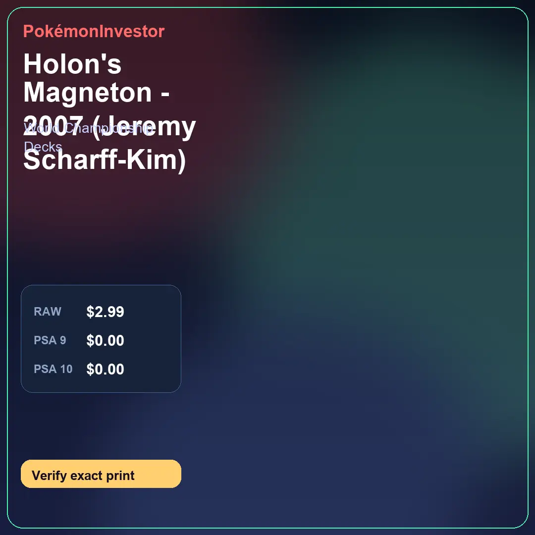 Card research image for Holon's Magneton - 2007 (Jeremy Scharff-Kim)