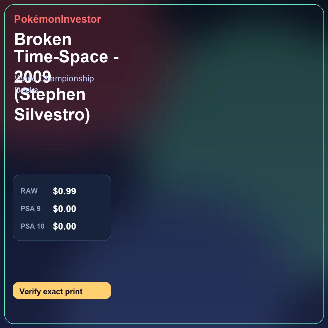 Card research image for Broken Time-Space - 2009 (Stephen Silvestro)