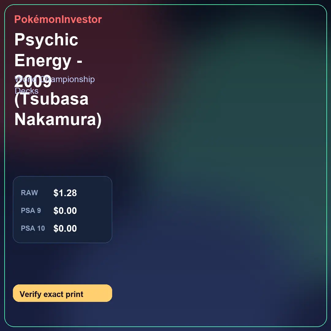 Card research image for Psychic Energy - 2009 (Tsubasa Nakamura)