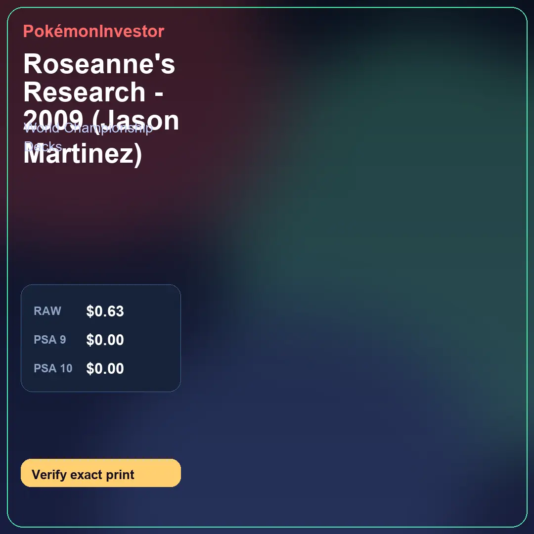 Card research image for Roseanne's Research - 2009 (Jason Martinez)