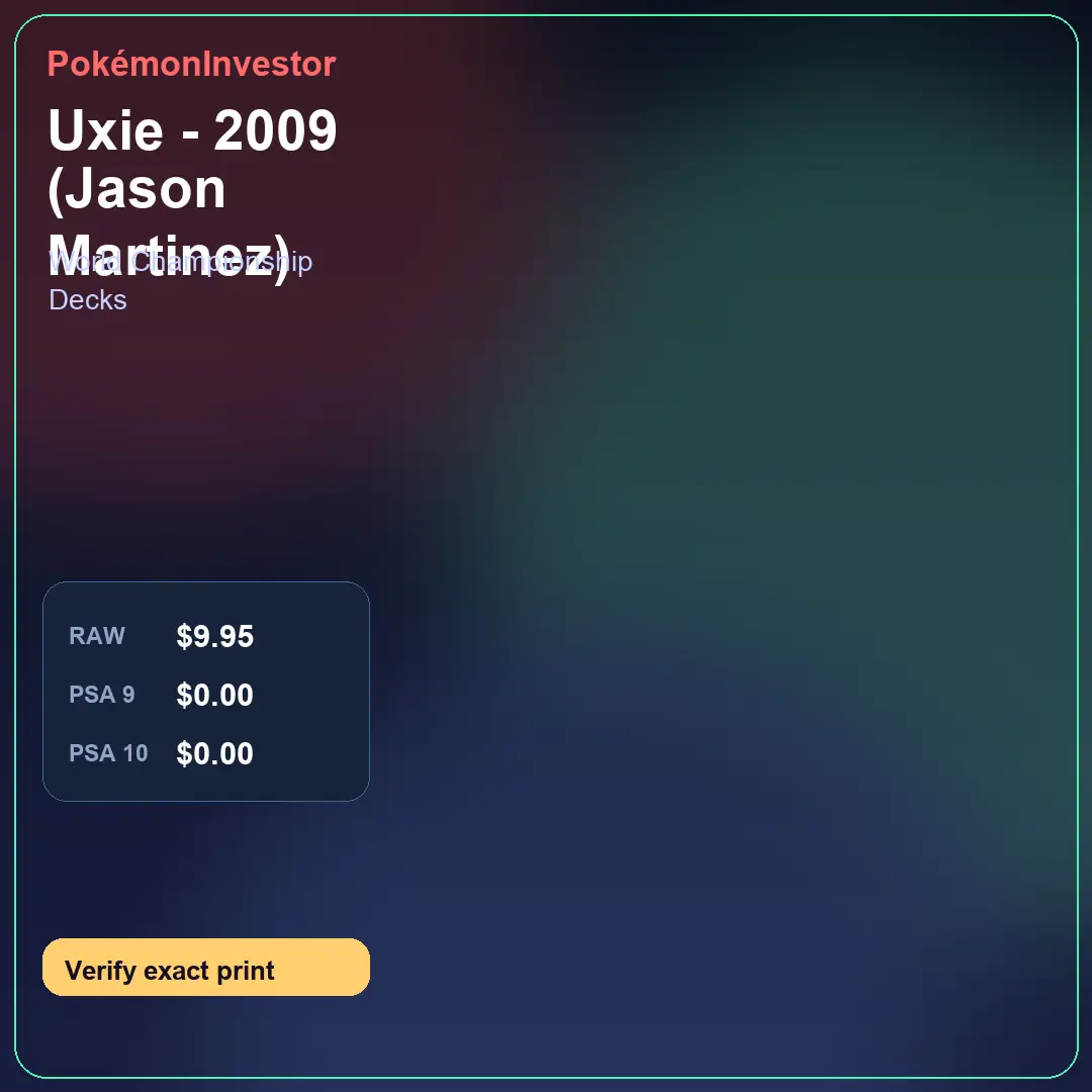Card research image for Uxie - 2009 (Jason Martinez)