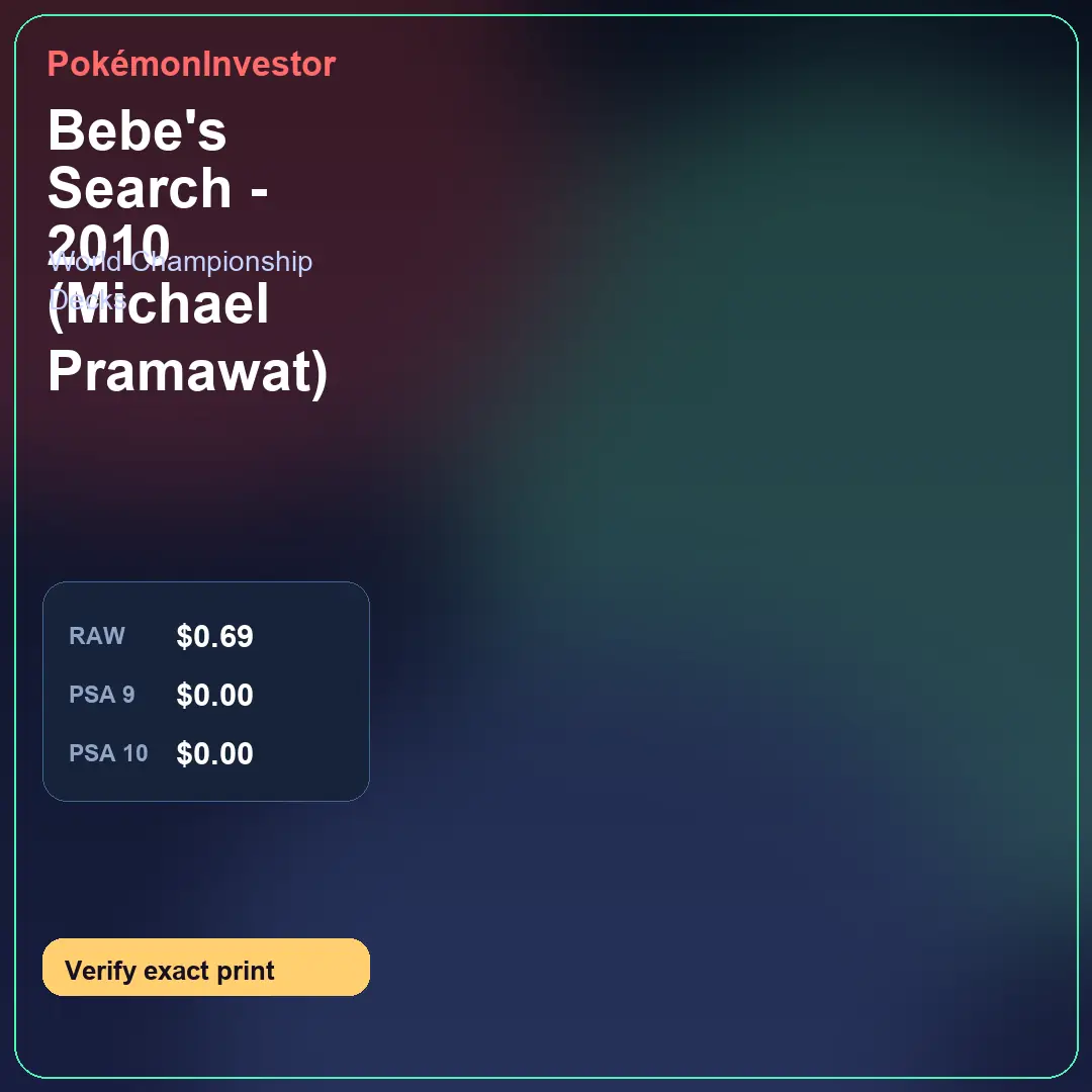 Card research image for Bebe's Search - 2010 (Michael Pramawat)