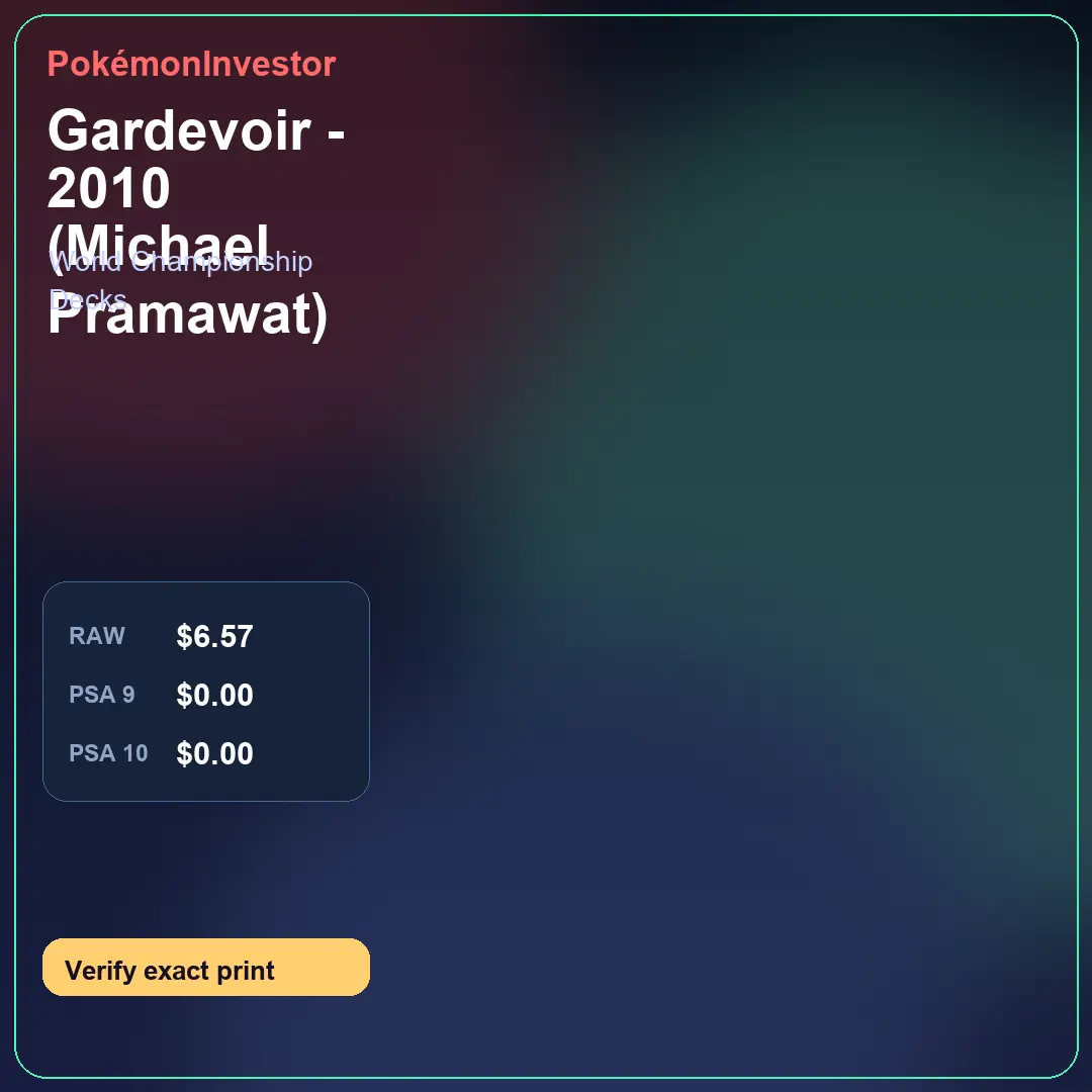 Card research image for Gardevoir - 2010 (Michael Pramawat)