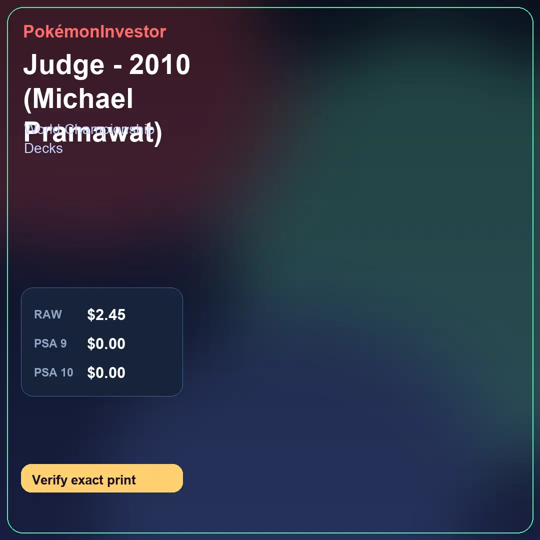 Card research image for Judge - 2010 (Michael Pramawat)