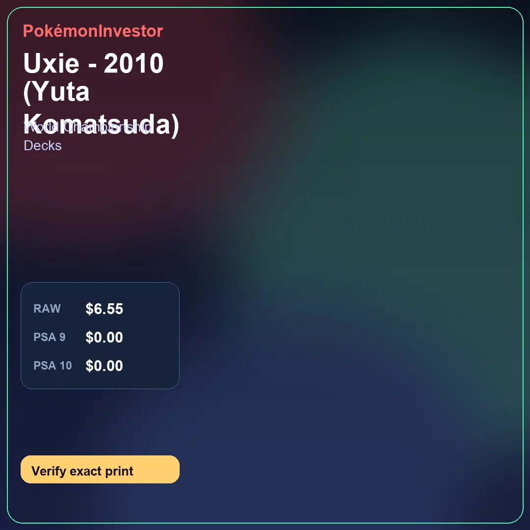 Card research image for Uxie - 2010 (Yuta Komatsuda)