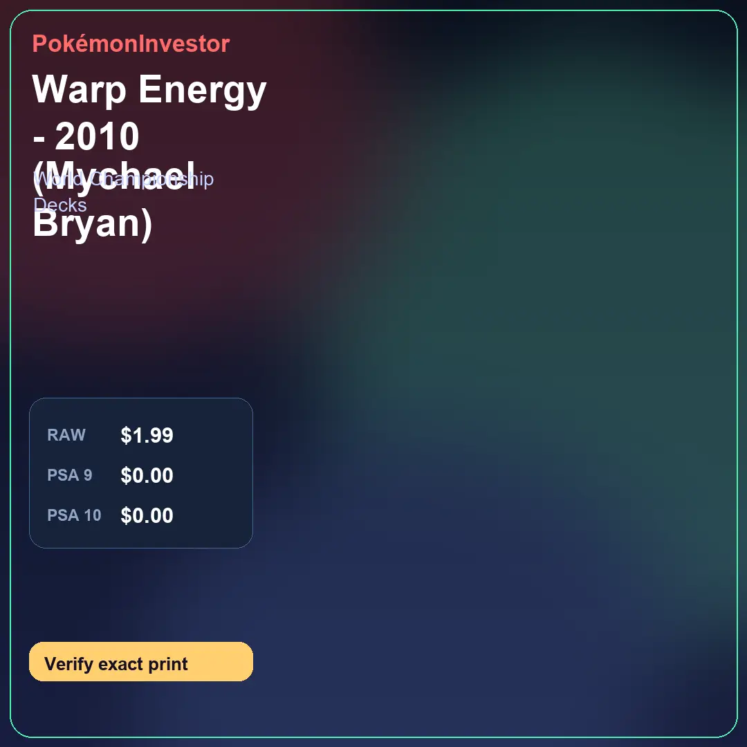 Card research image for Warp Energy - 2010 (Mychael Bryan)