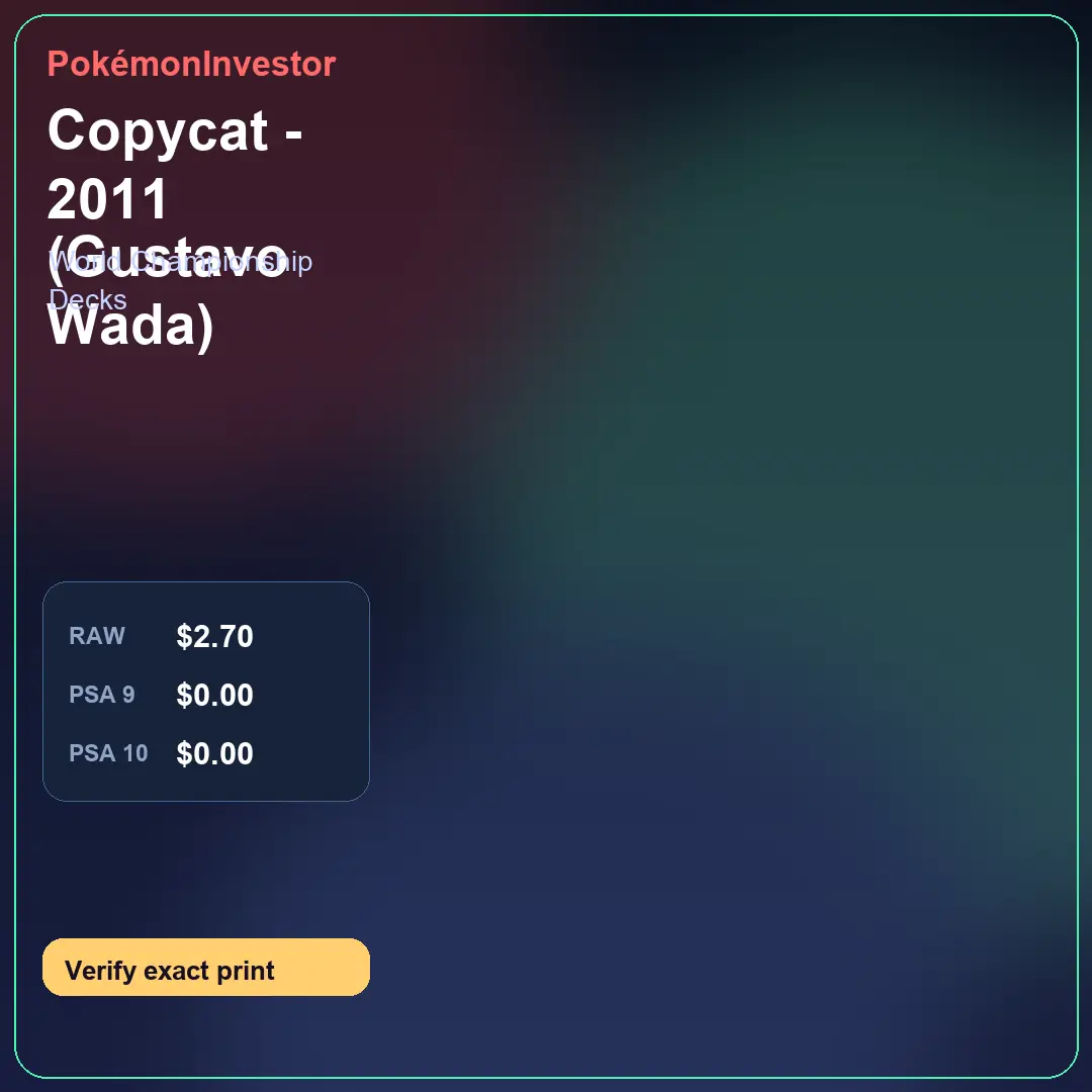 Card research image for Copycat - 2011 (Gustavo Wada)