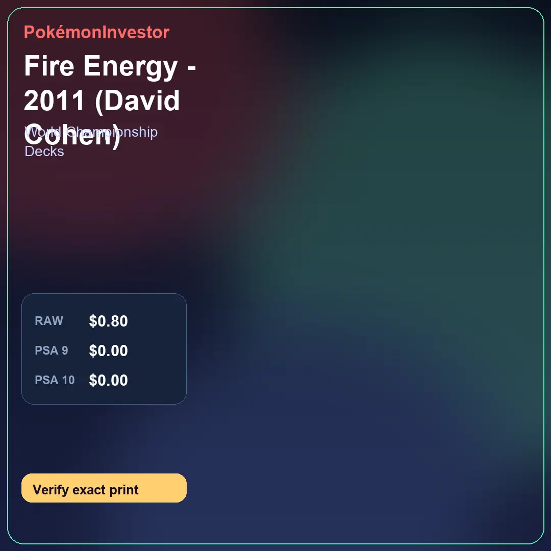 Card research image for Fire Energy - 2011 (David Cohen)