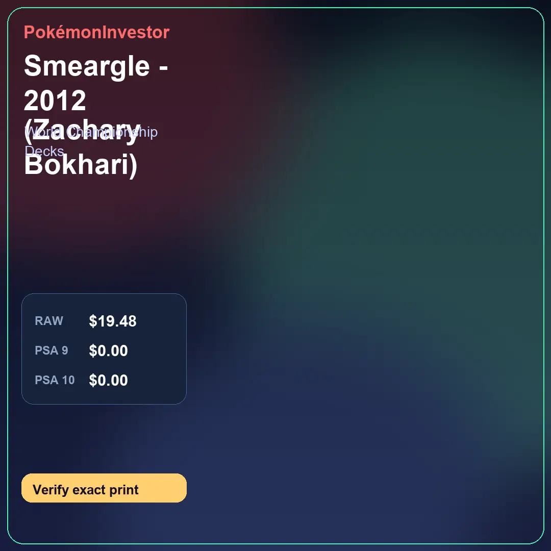 Card research image for Smeargle - 2012 (Zachary Bokhari)