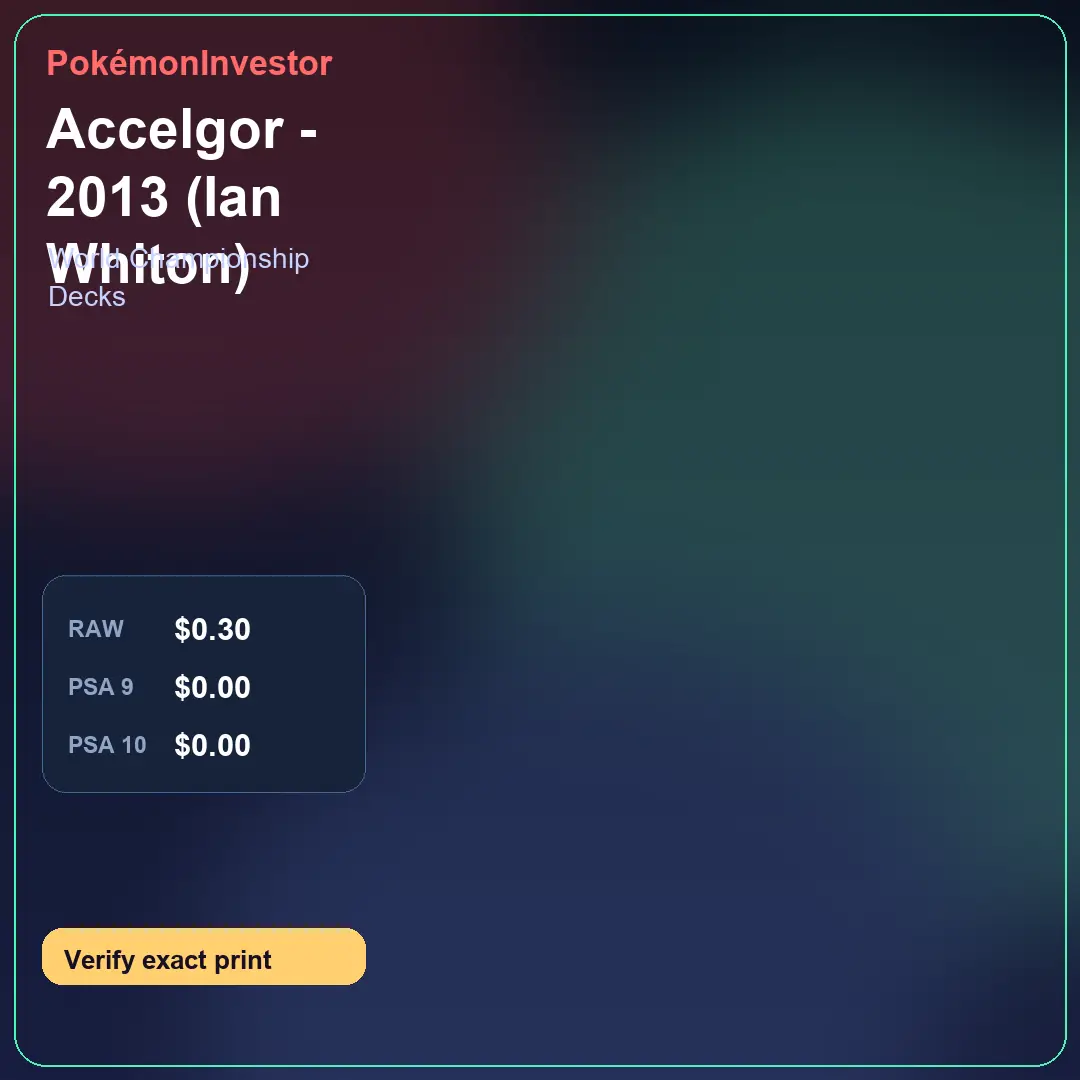 Card research image for Accelgor - 2013 (Ian Whiton)