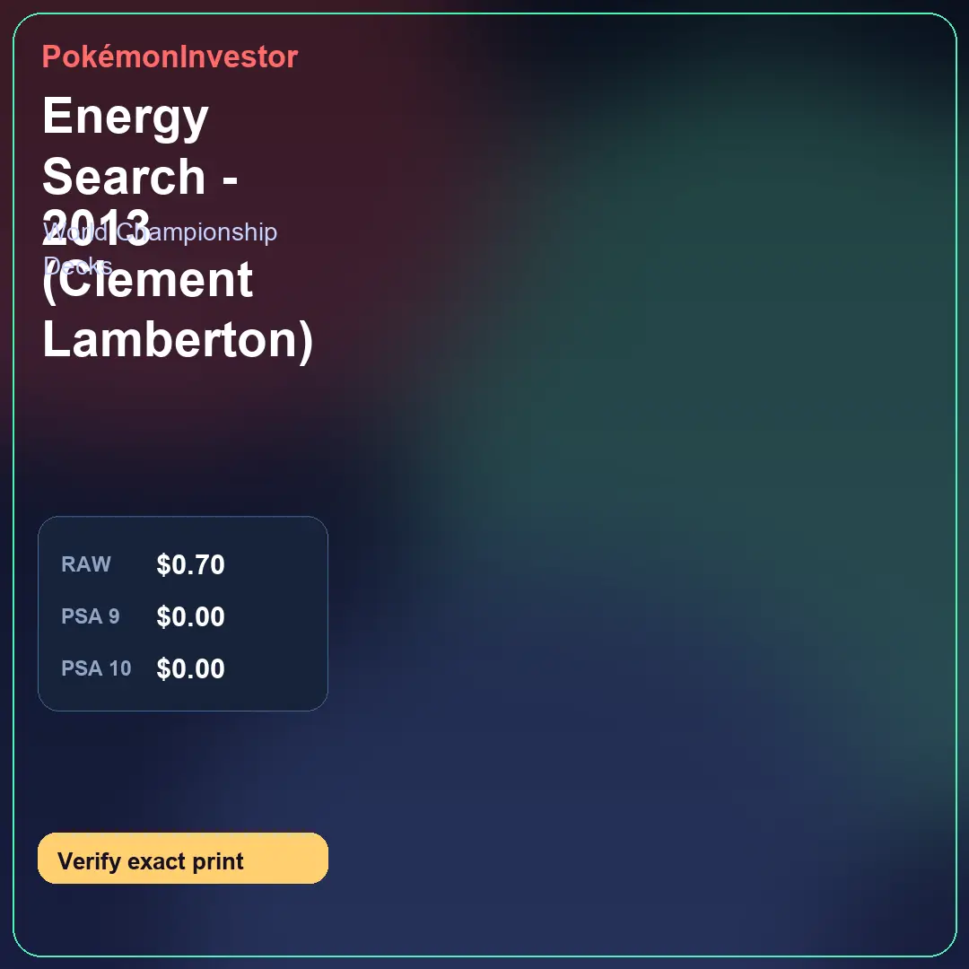 Card research image for Energy Search - 2013 (Clement Lamberton)