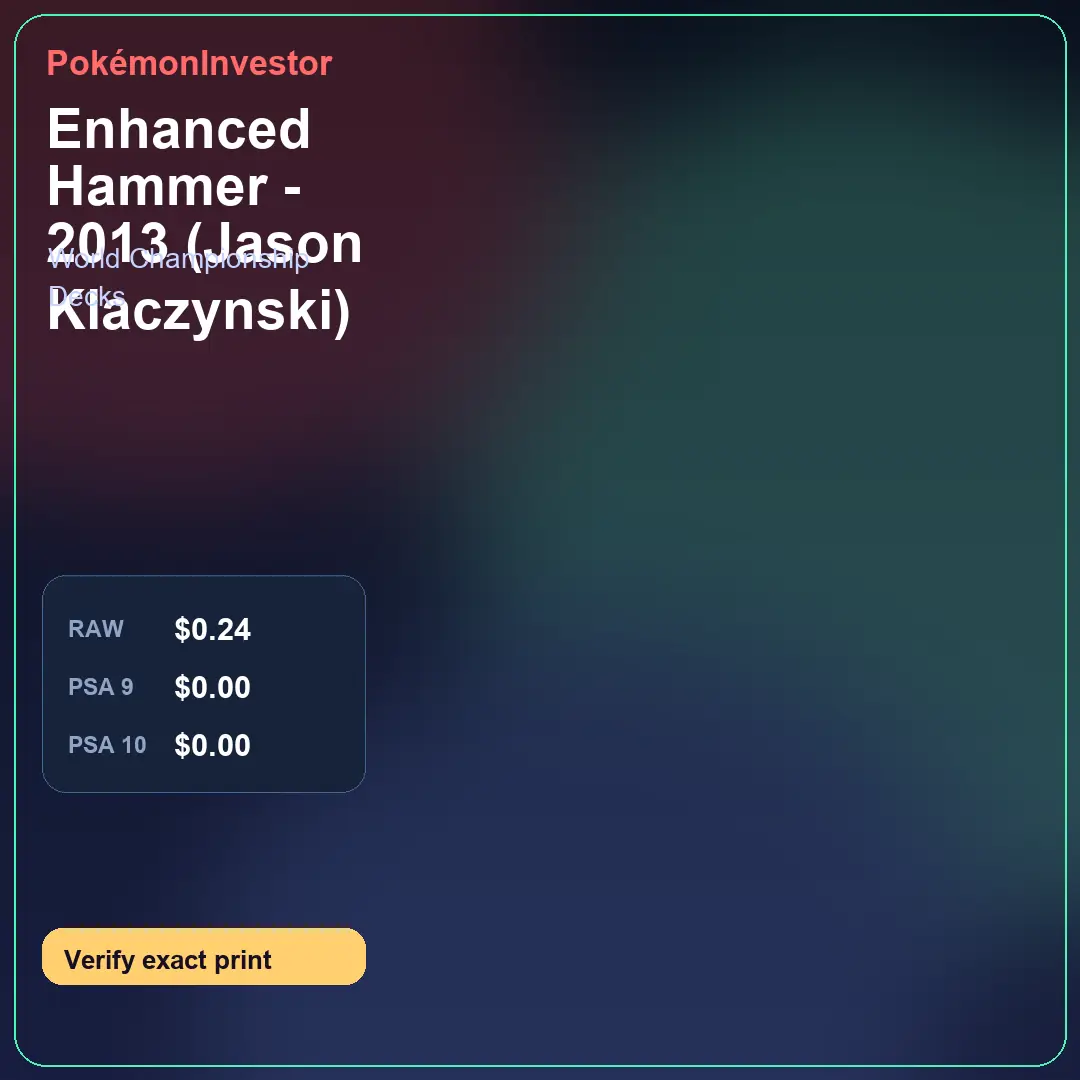 Card research image for Enhanced Hammer - 2013 (Jason Klaczynski)
