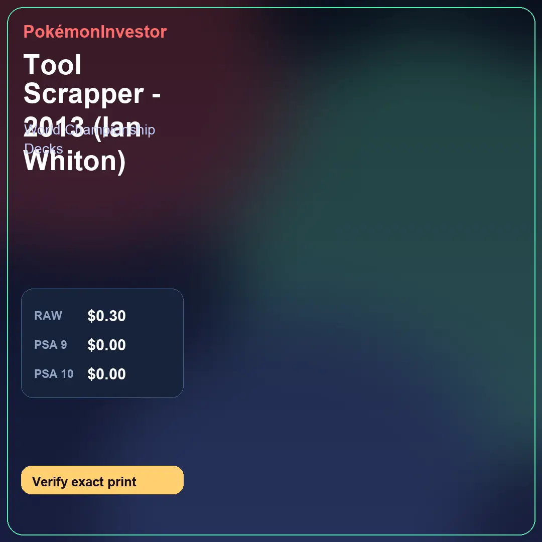 Card research image for Tool Scrapper - 2013 (Ian Whiton)