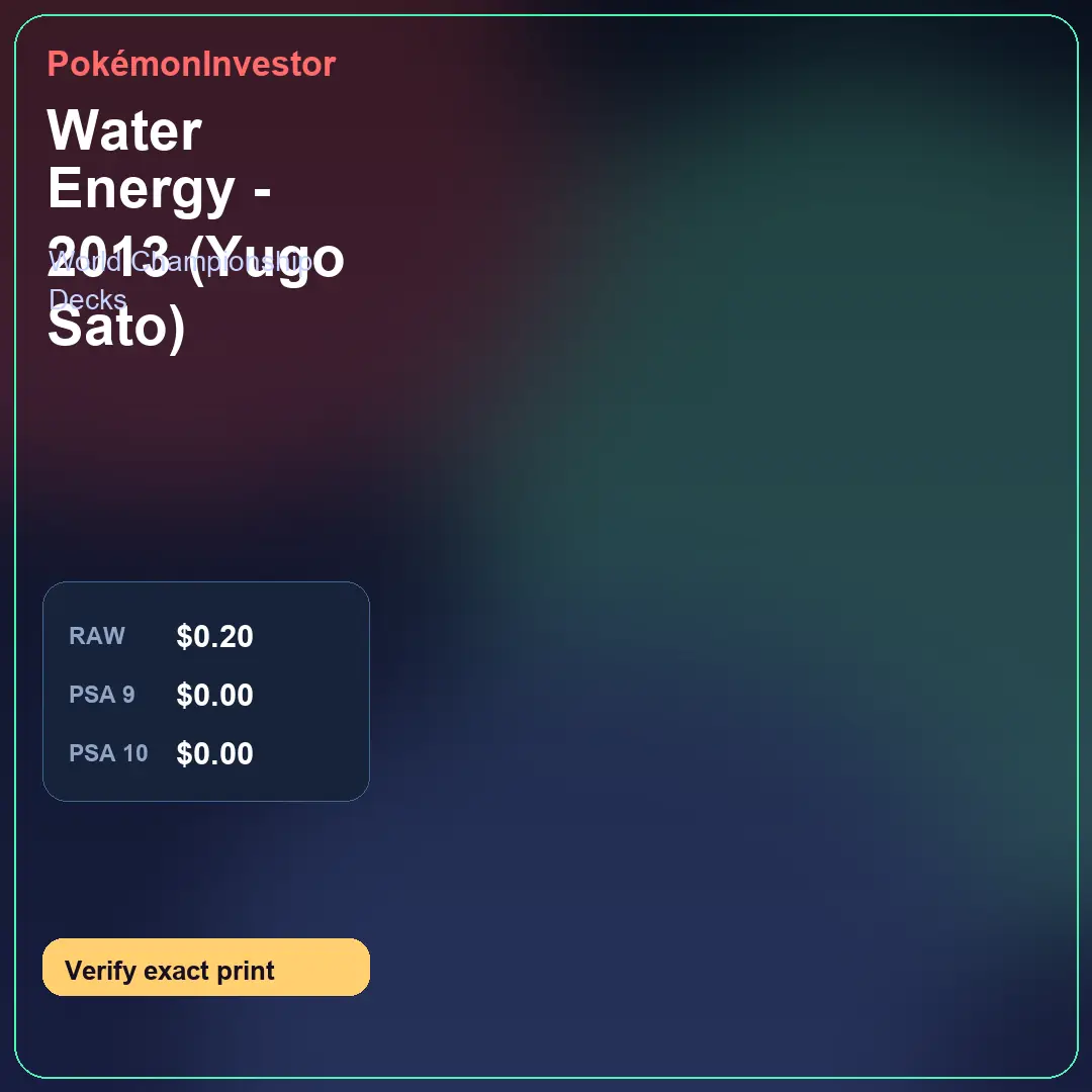 Card research image for Water Energy - 2013 (Yugo Sato)