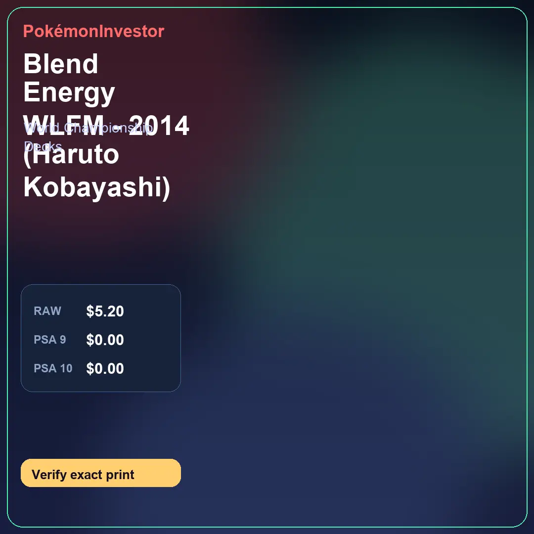 Card research image for Blend Energy WLFM - 2014 (Haruto Kobayashi)