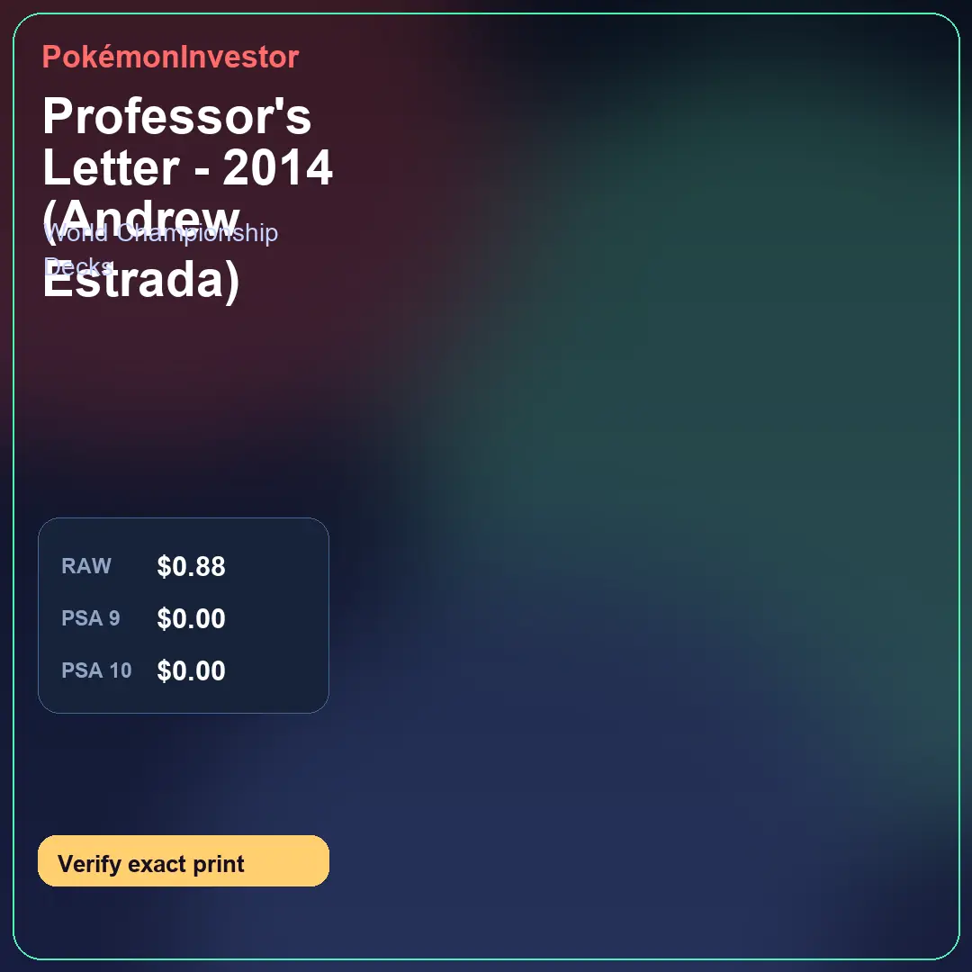 Card research image for Professor's Letter - 2014 (Andrew Estrada)