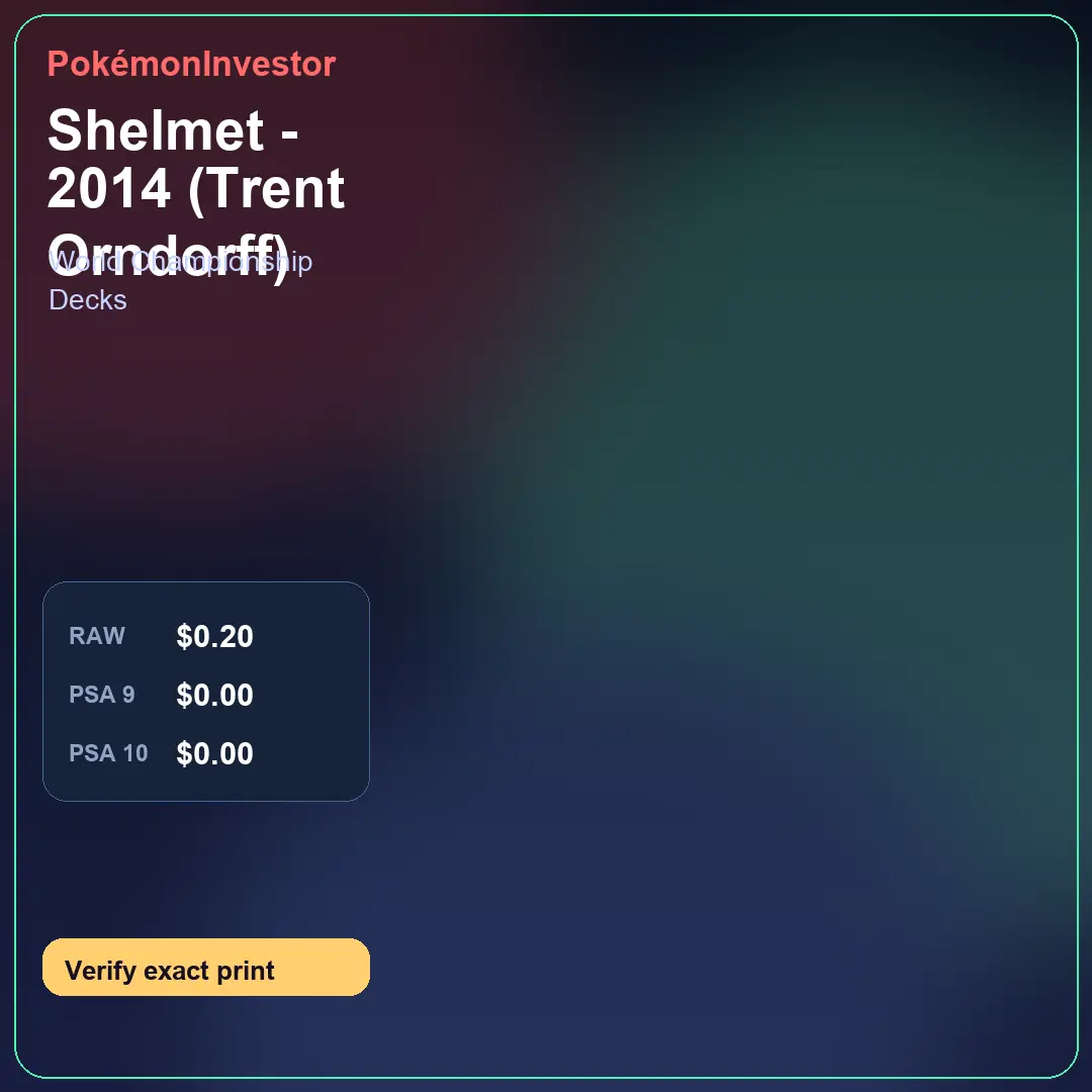 Card research image for Shelmet - 2014 (Trent Orndorff)