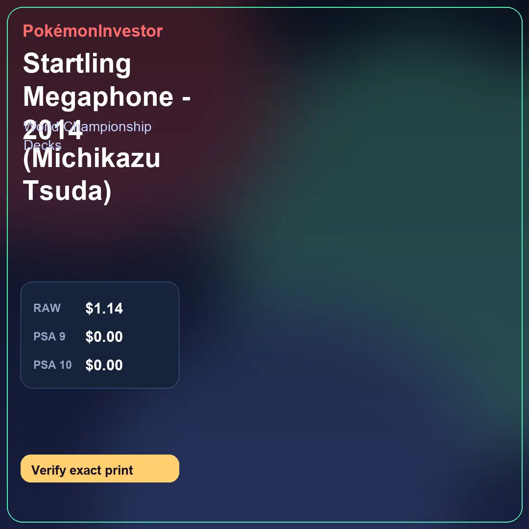 Card research image for Startling Megaphone - 2014 (Michikazu Tsuda)