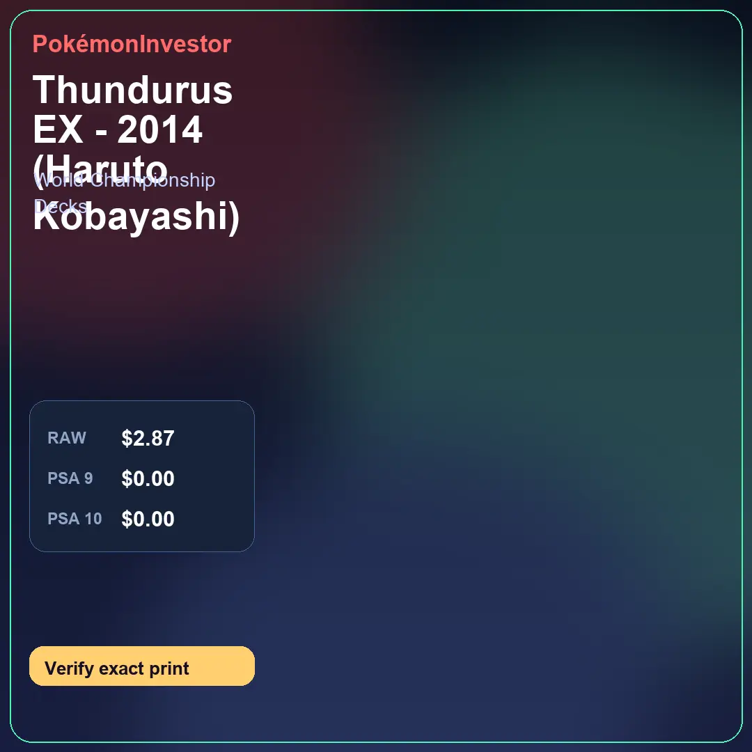 Card research image for Thundurus EX - 2014 (Haruto Kobayashi)