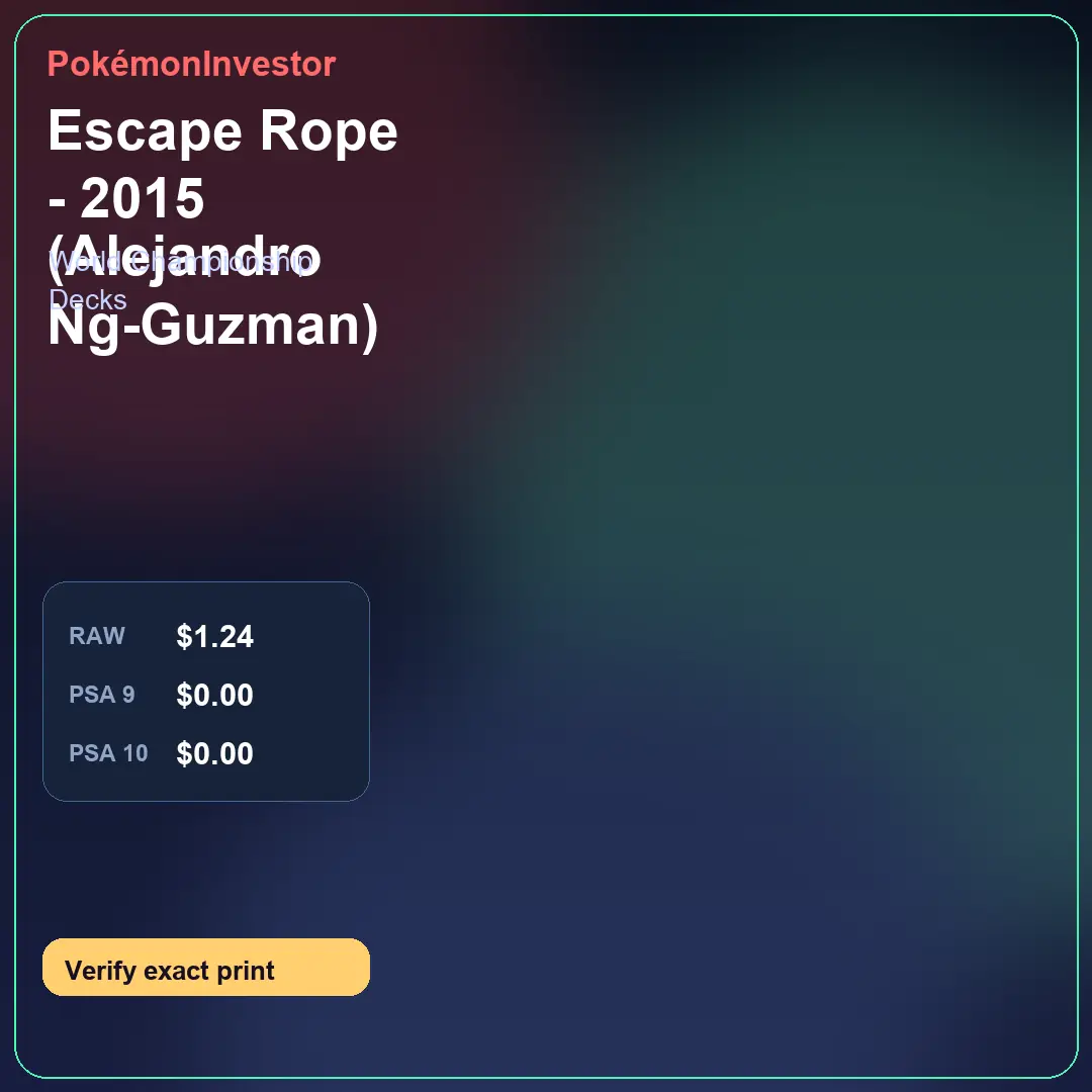 Card research image for Escape Rope - 2015 (Alejandro Ng-Guzman)