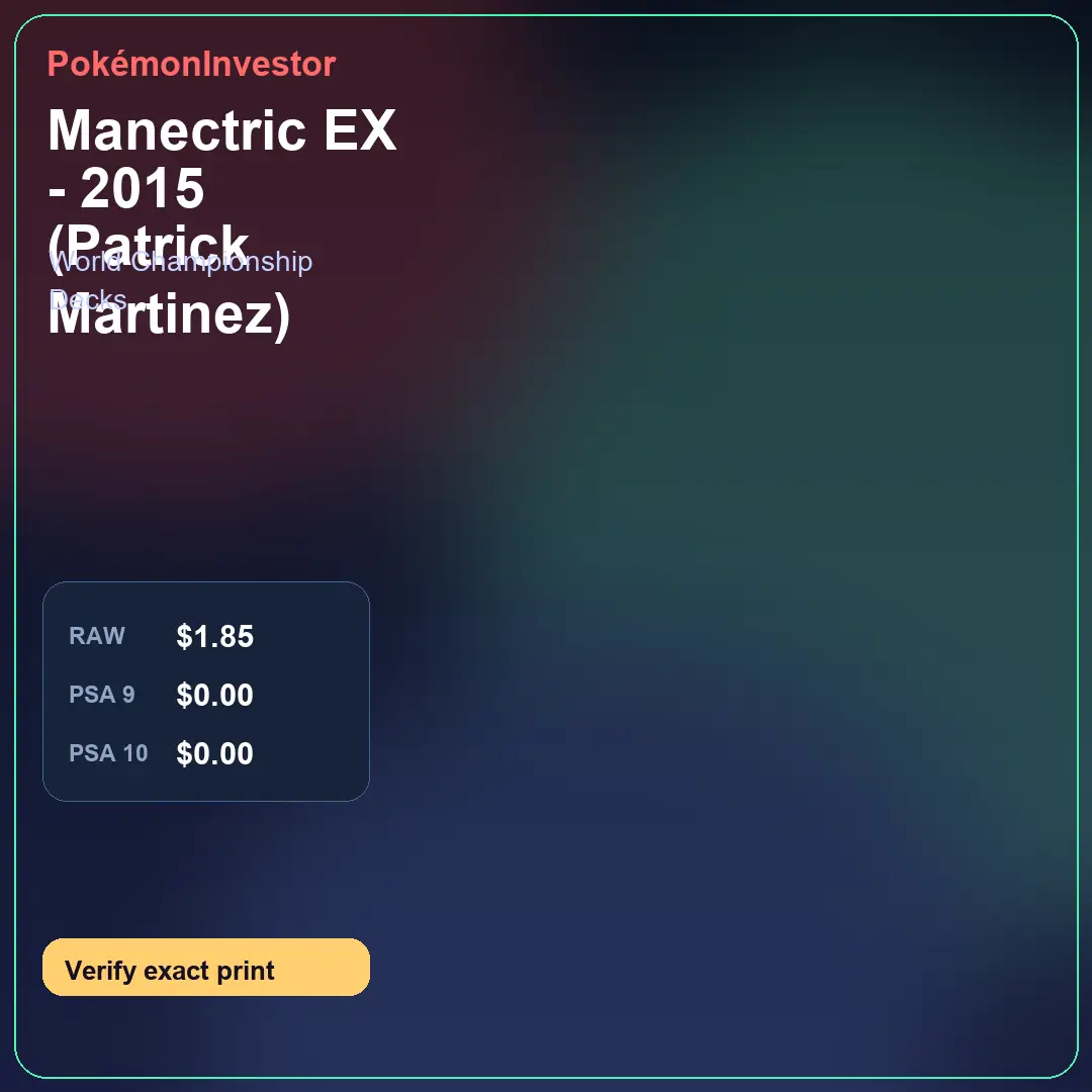 Card research image for Manectric EX - 2015 (Patrick Martinez)