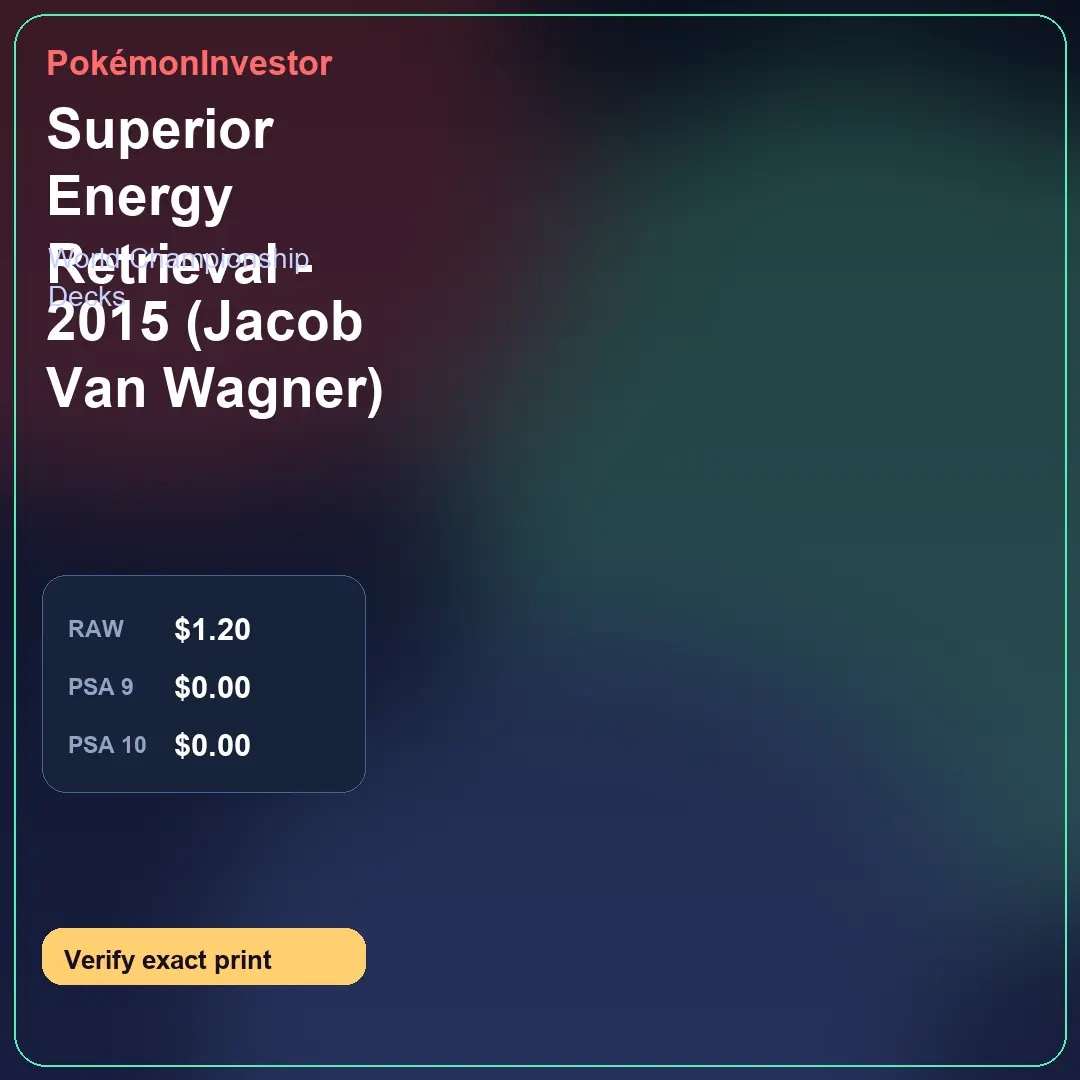 Card research image for Superior Energy Retrieval - 2015 (Jacob Van Wagner)