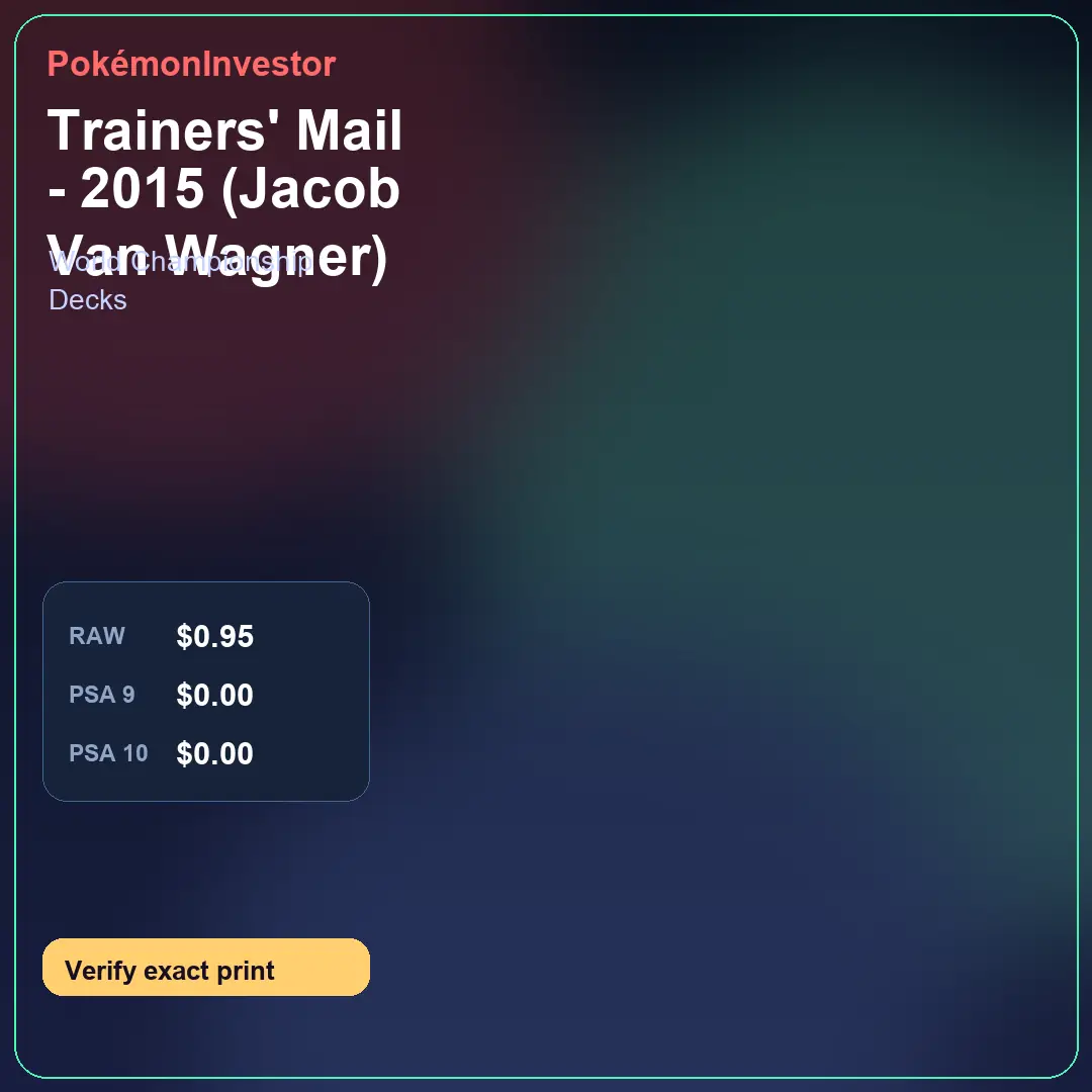 Card research image for Trainers' Mail - 2015 (Jacob Van Wagner)