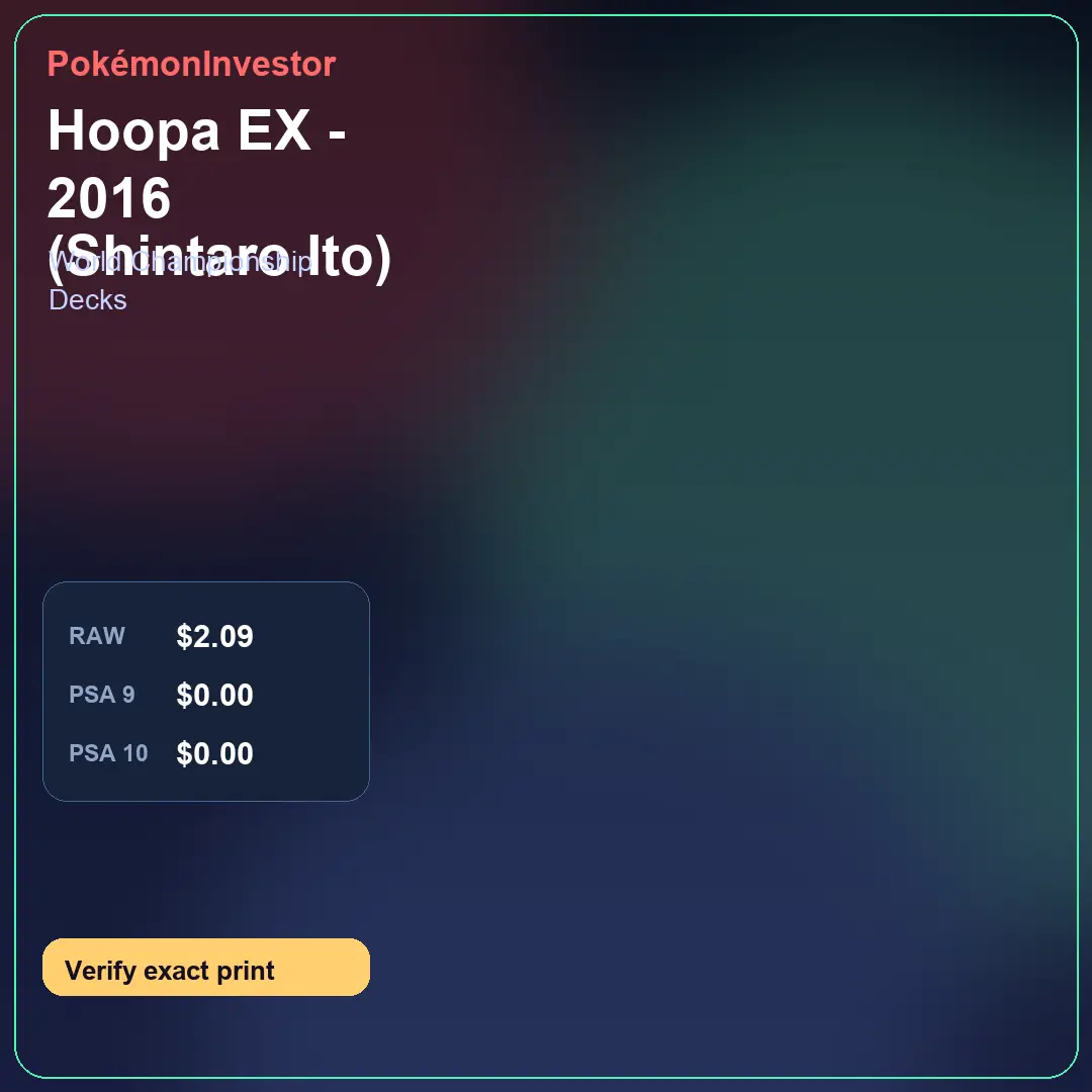 Card research image for Hoopa EX - 2016 (Shintaro Ito)