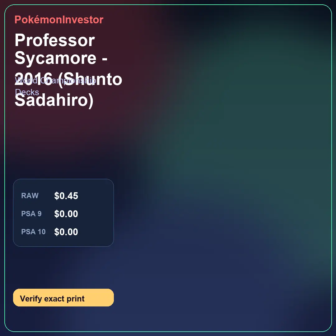 Card research image for Professor Sycamore - 2016 (Shunto Sadahiro)